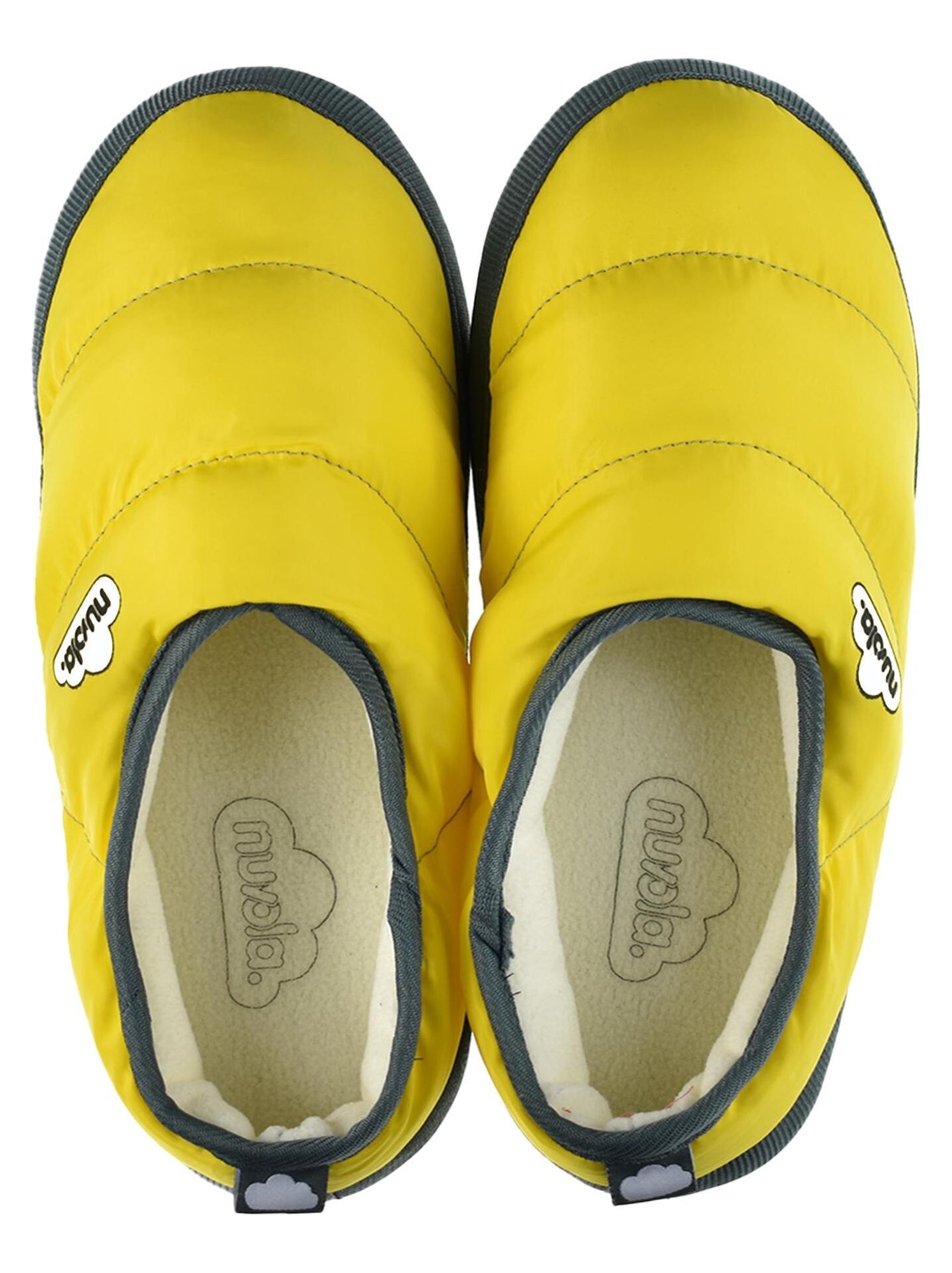 Chaussons unisexes nuvola avec semelle en gomme - Jaune