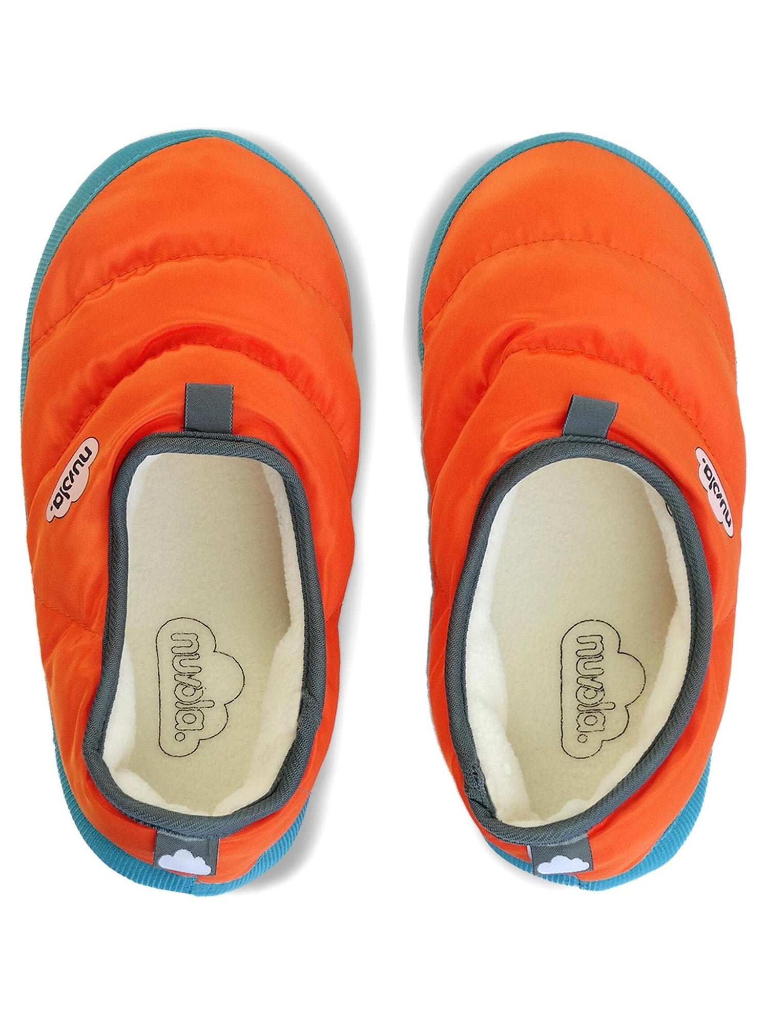 Chaussons unisexes nuvola avec semelle en gomme - Orange