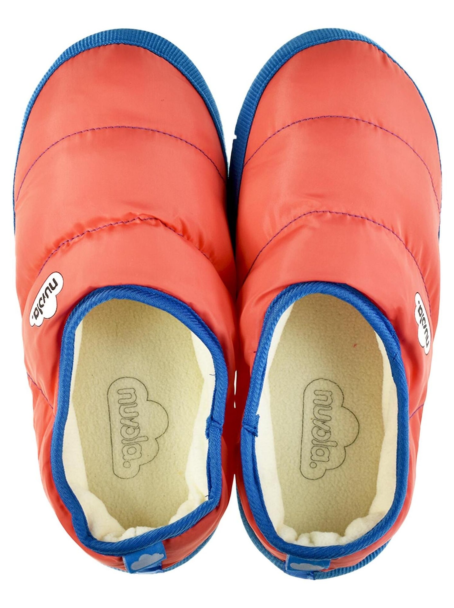 Chaussons unisexes nuvola avec semelle en gomme - Rose clair