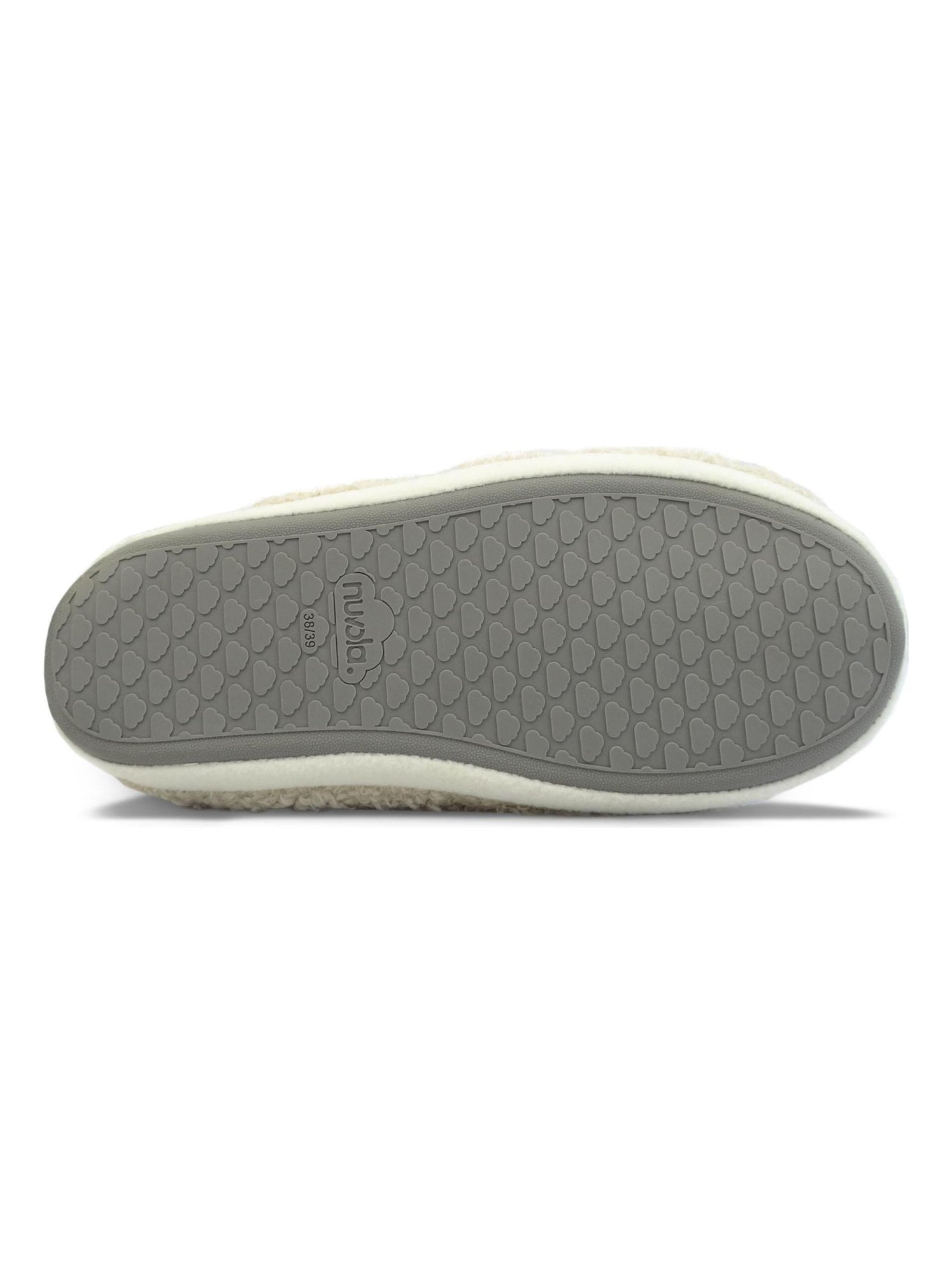 Chaussons unisexes nuvola semelle en gomme - Beige