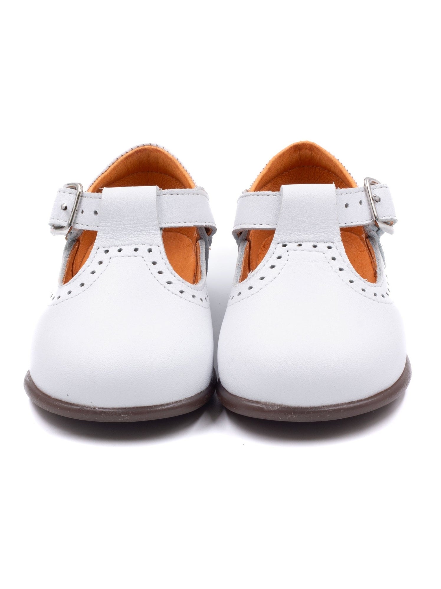 Chaussures en Cuir à Boucle - Boni Max - Blanc