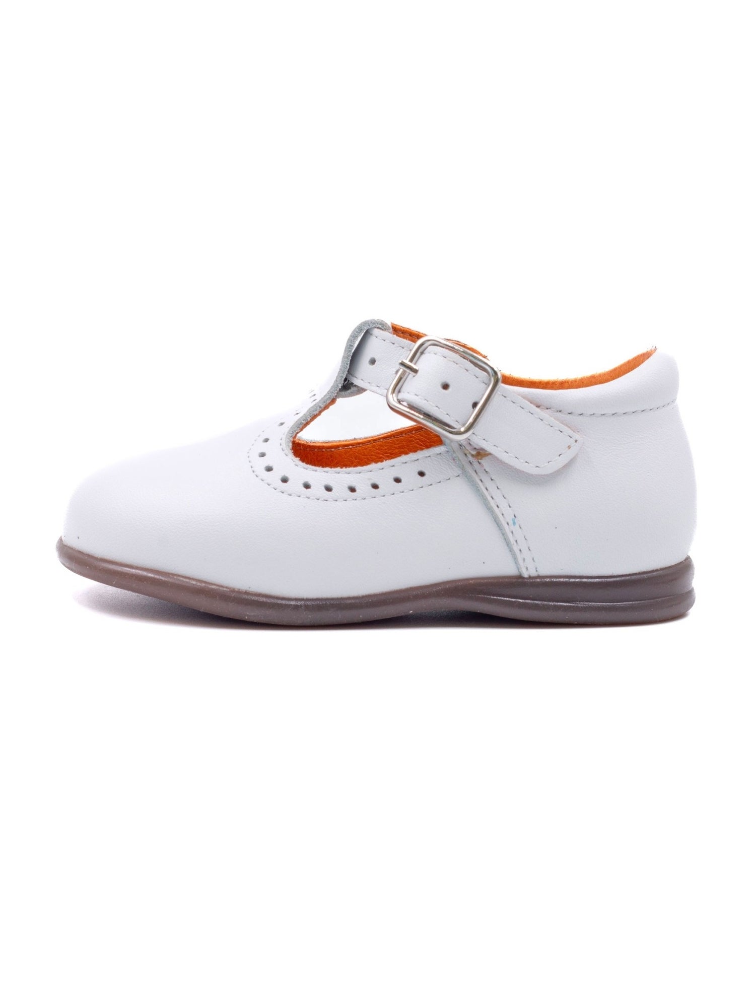 Chaussures en Cuir à Boucle - Boni Max - Blanc