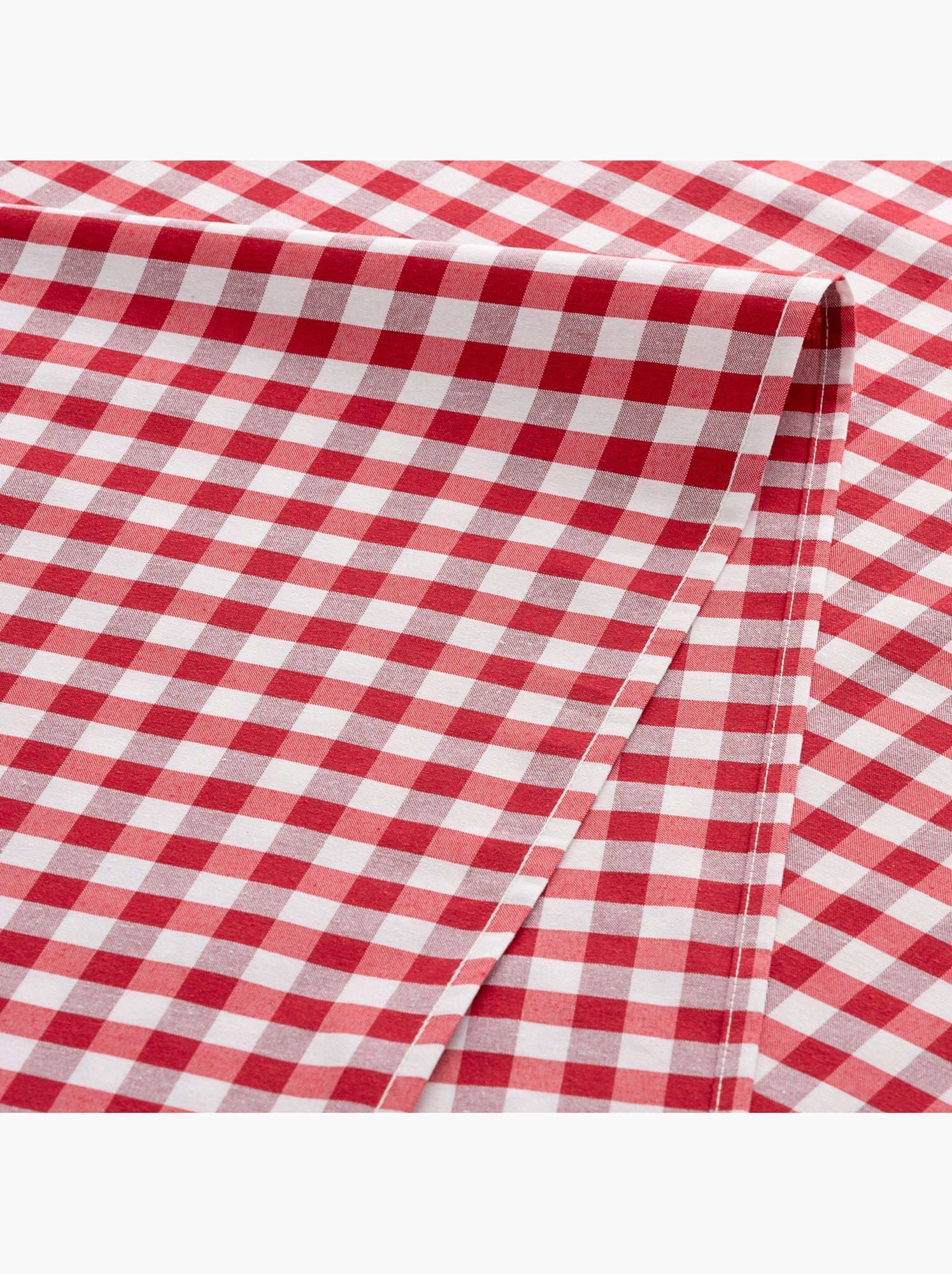 Chemin de table rectangulaire en coton à carreaux vichy, résistant à l'eau - gamusi. - Rouge