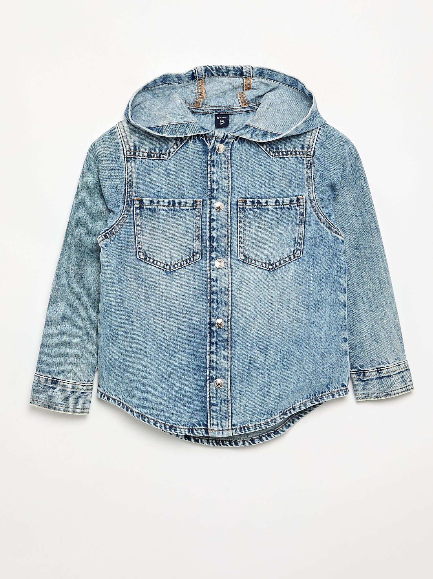 Chemise à capuche en denim - Bleu