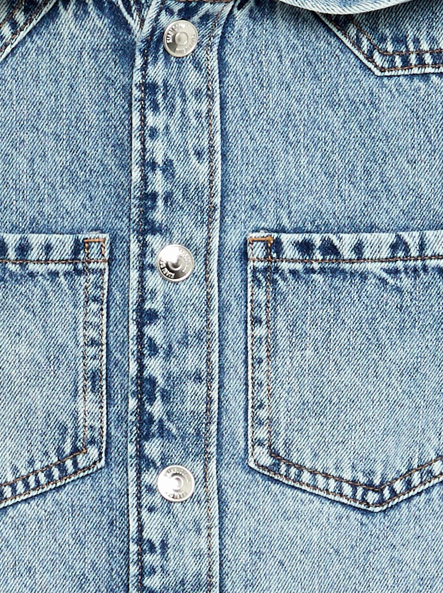 Chemise à capuche en denim - Bleu
