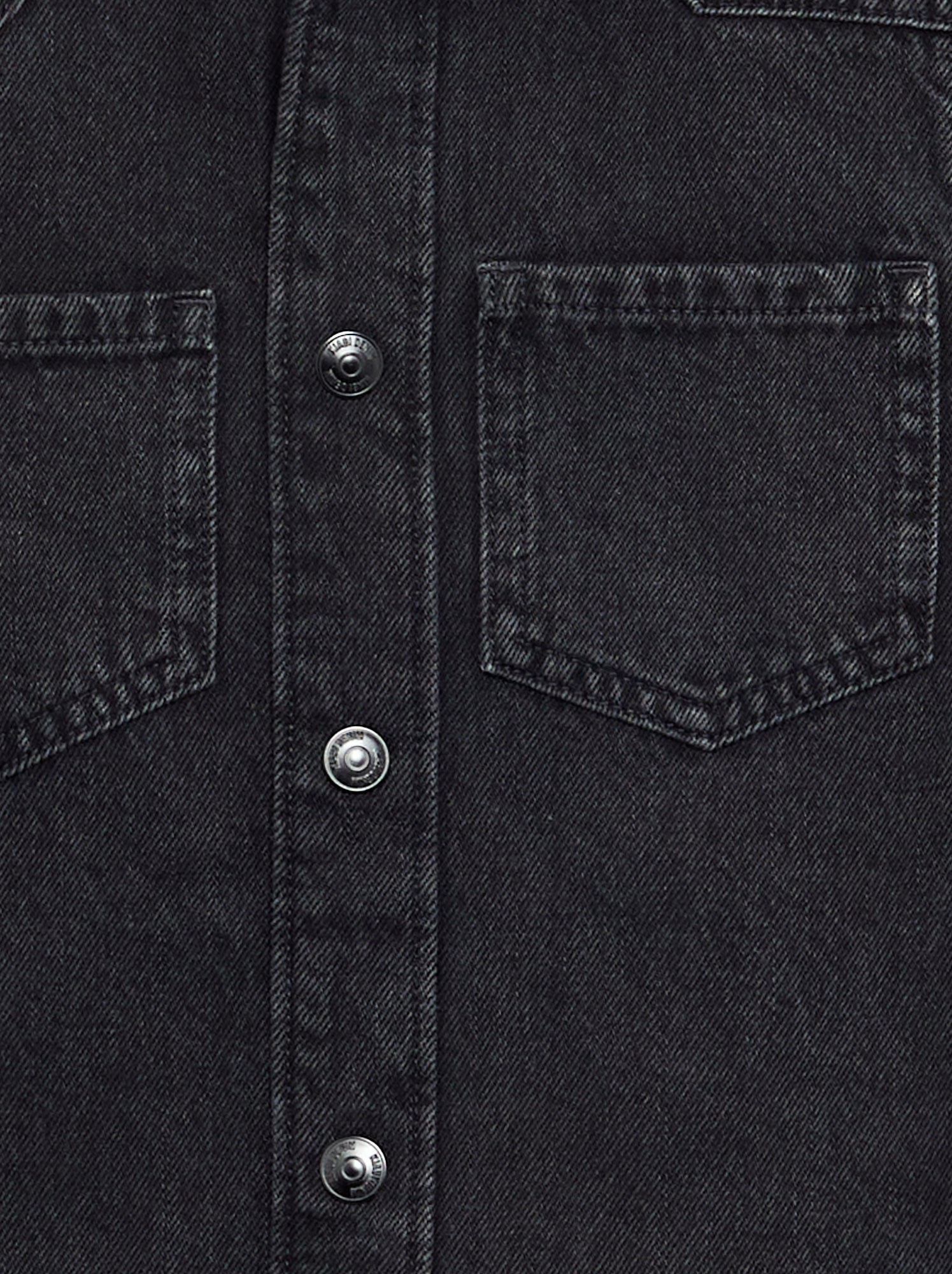 Chemise à capuche en denim - Noir