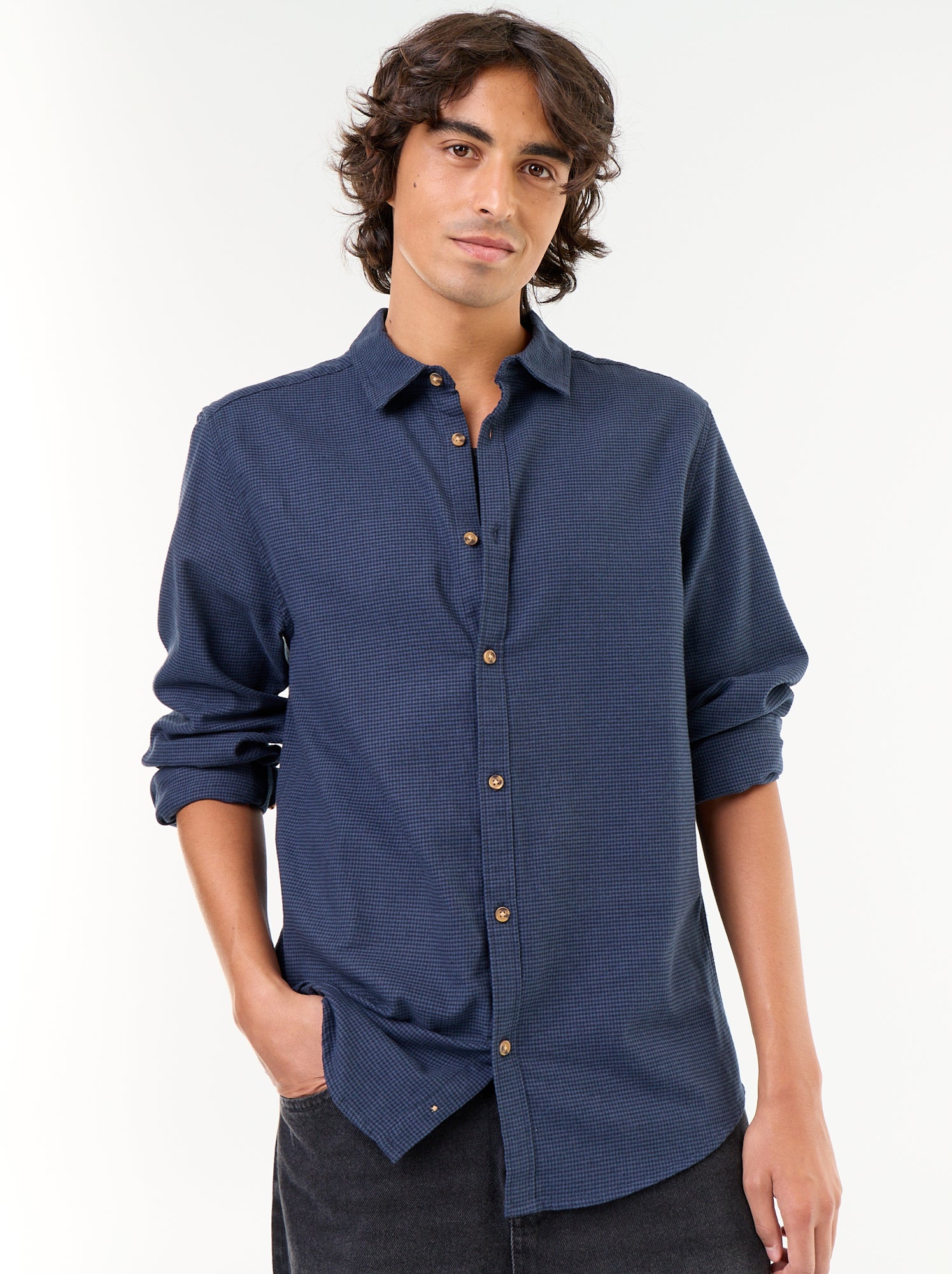 Chemise à carreaux - Bleu (GAW86_8)