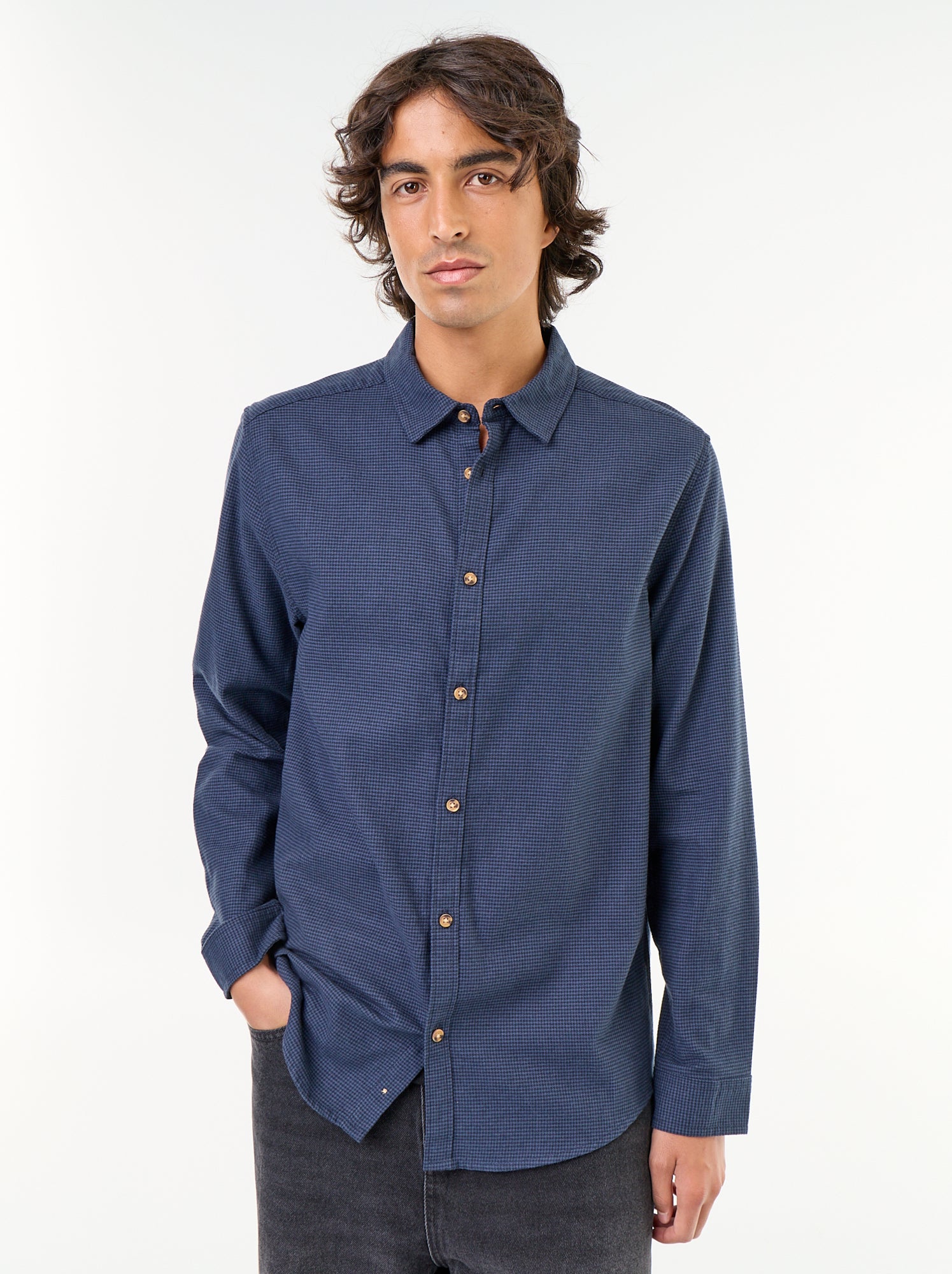 Chemise à carreaux - Bleu (GAW86_8)