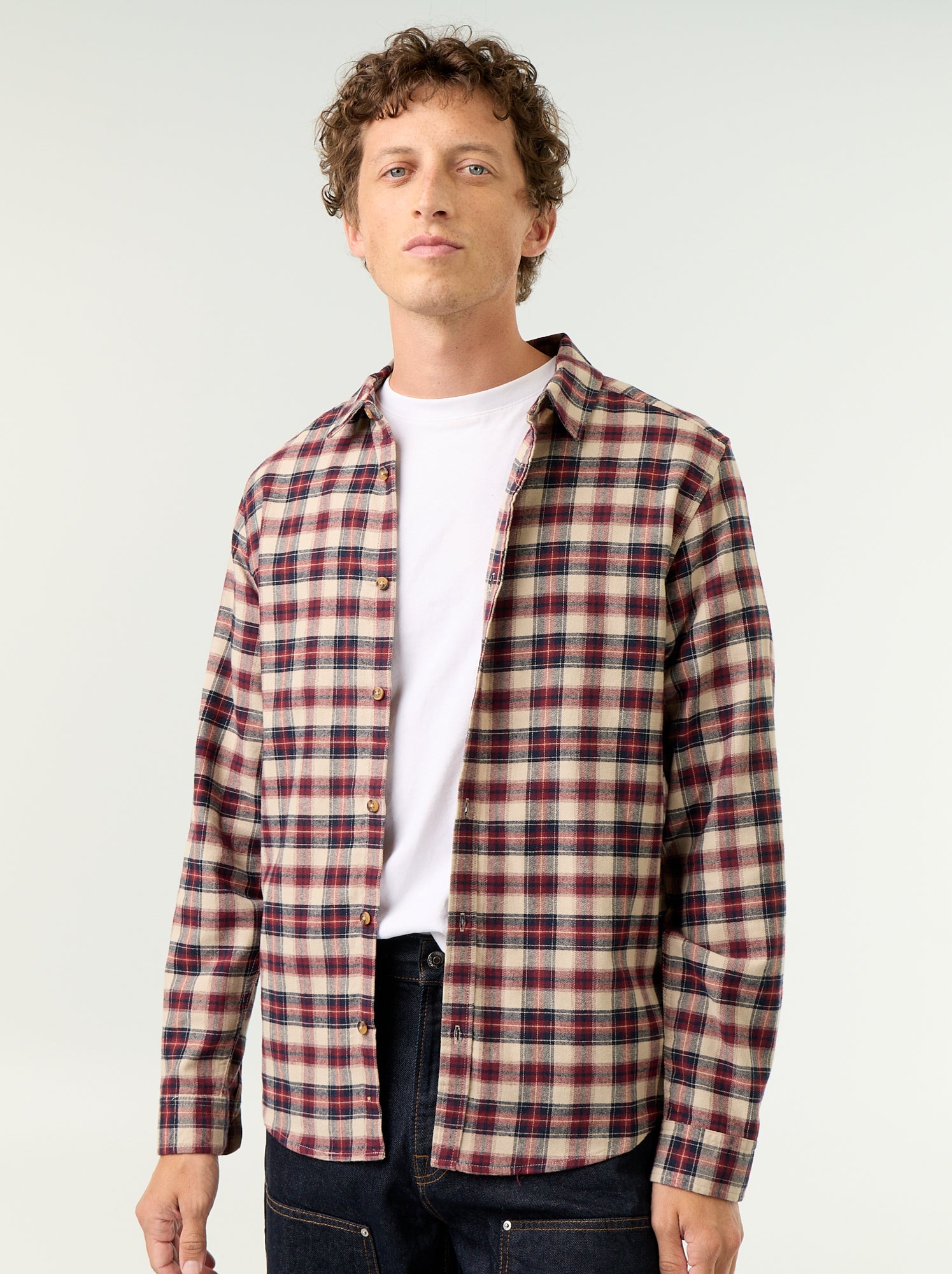 Chemise à carreaux - Marron (GAW86_5)
