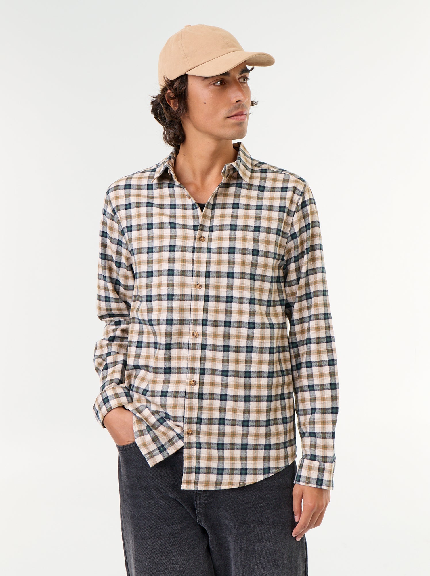 Chemise à carreaux - Vert (GAW86_6)