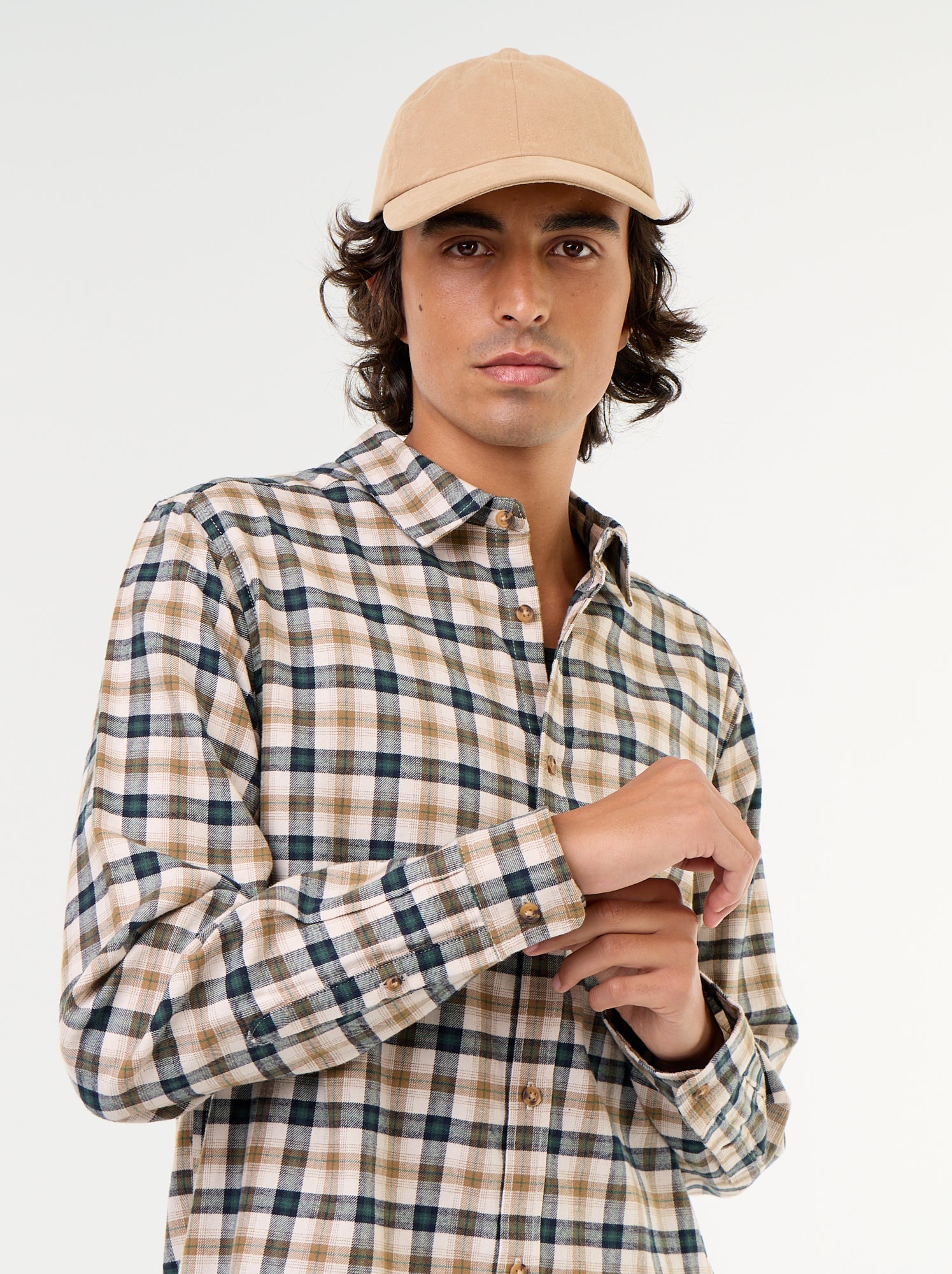 Chemise à carreaux - Vert (GAW86_6)