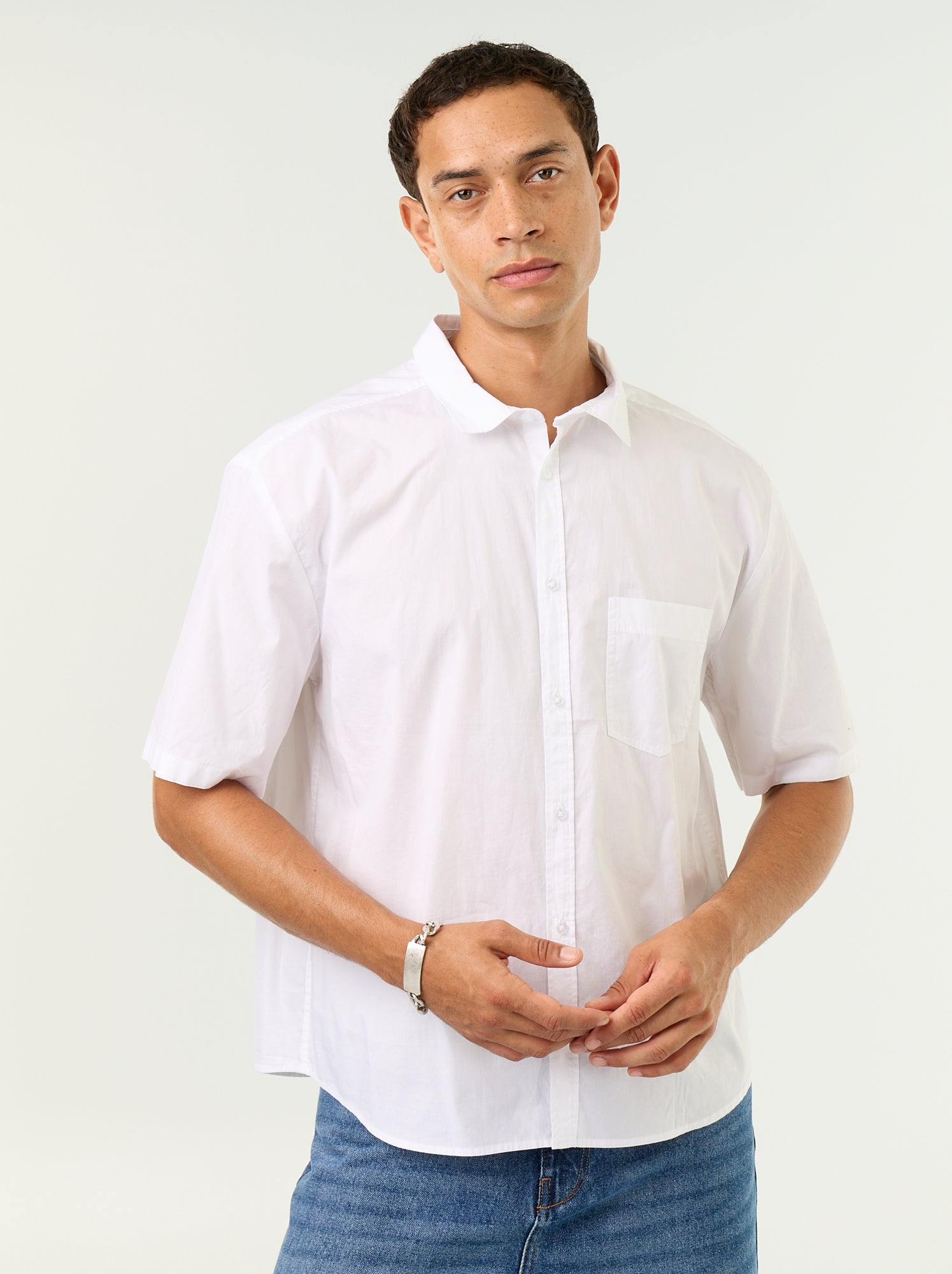 Chemise à manches courtes - Blanc