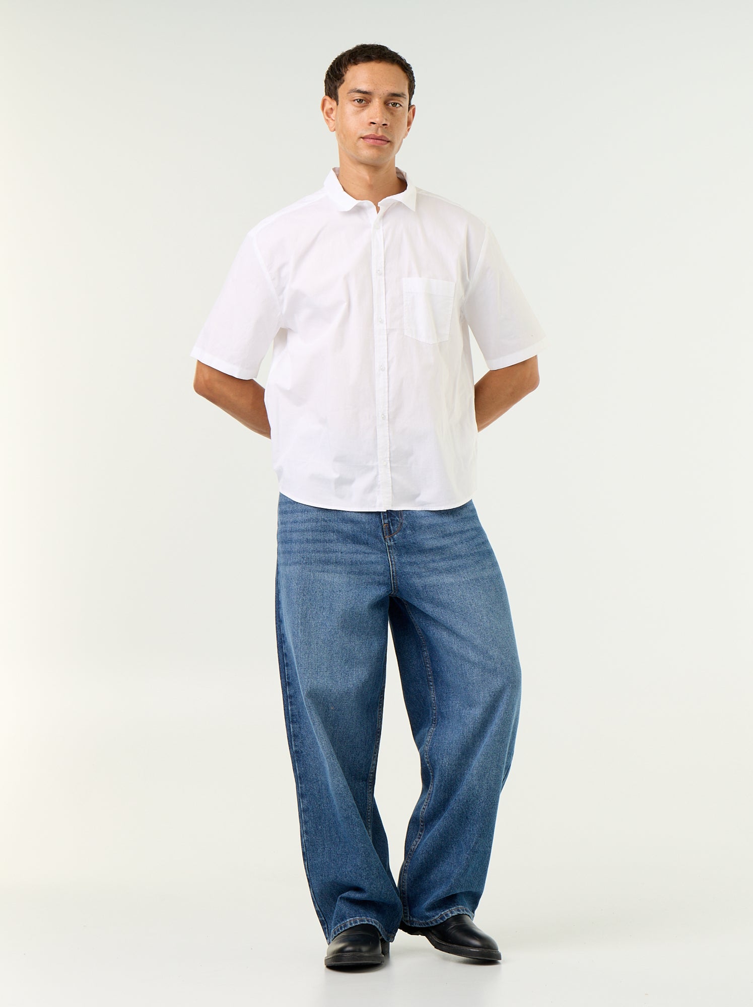Chemise à manches courtes - Blanc