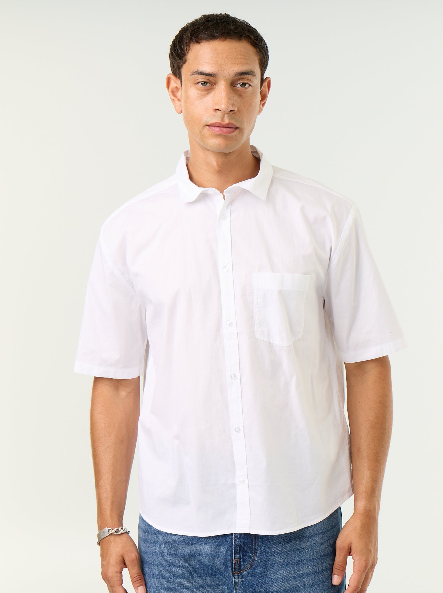 Chemise à manches courtes - Blanc