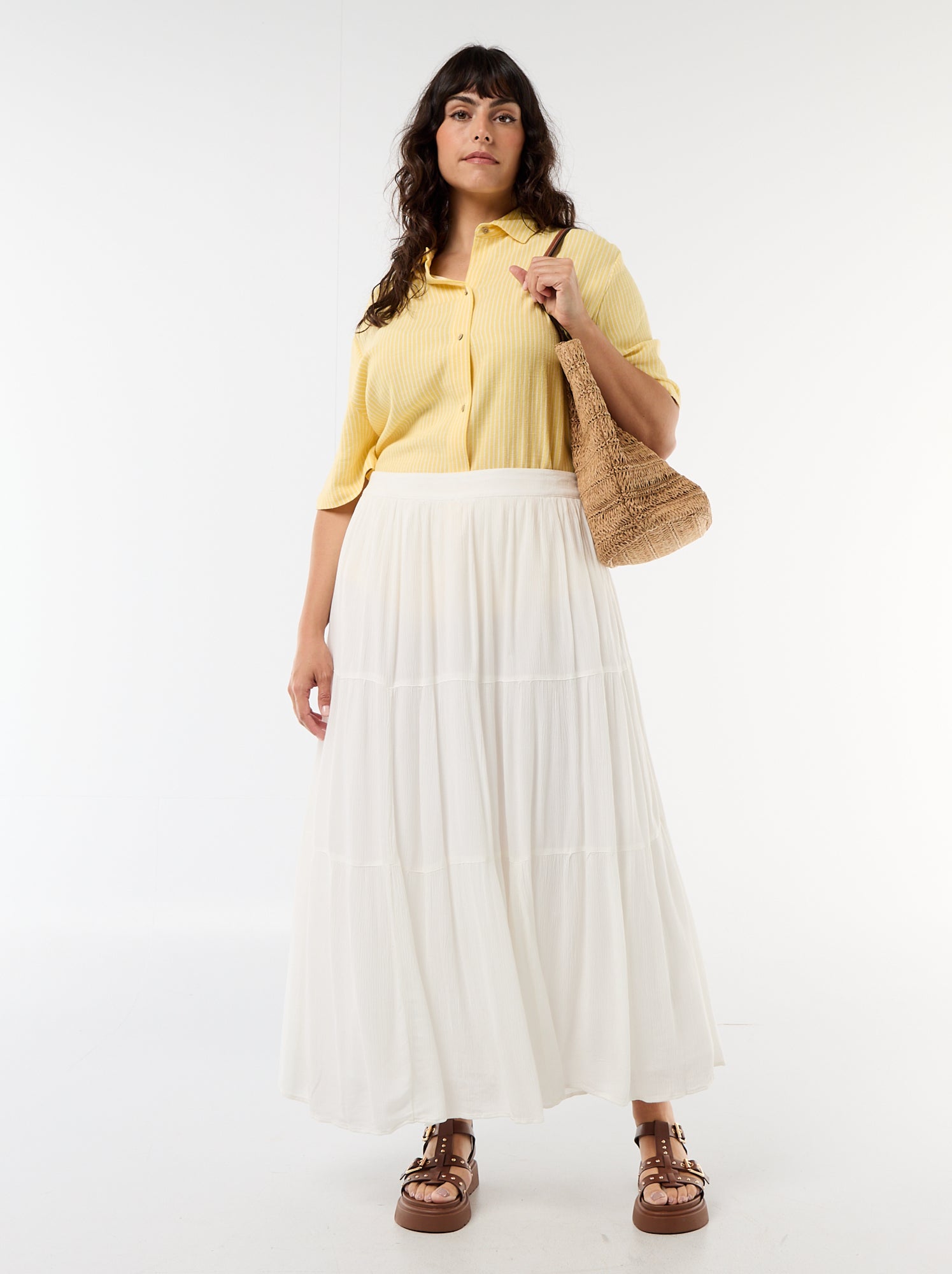 Chemise à manches courtes boutonnée - Jaune