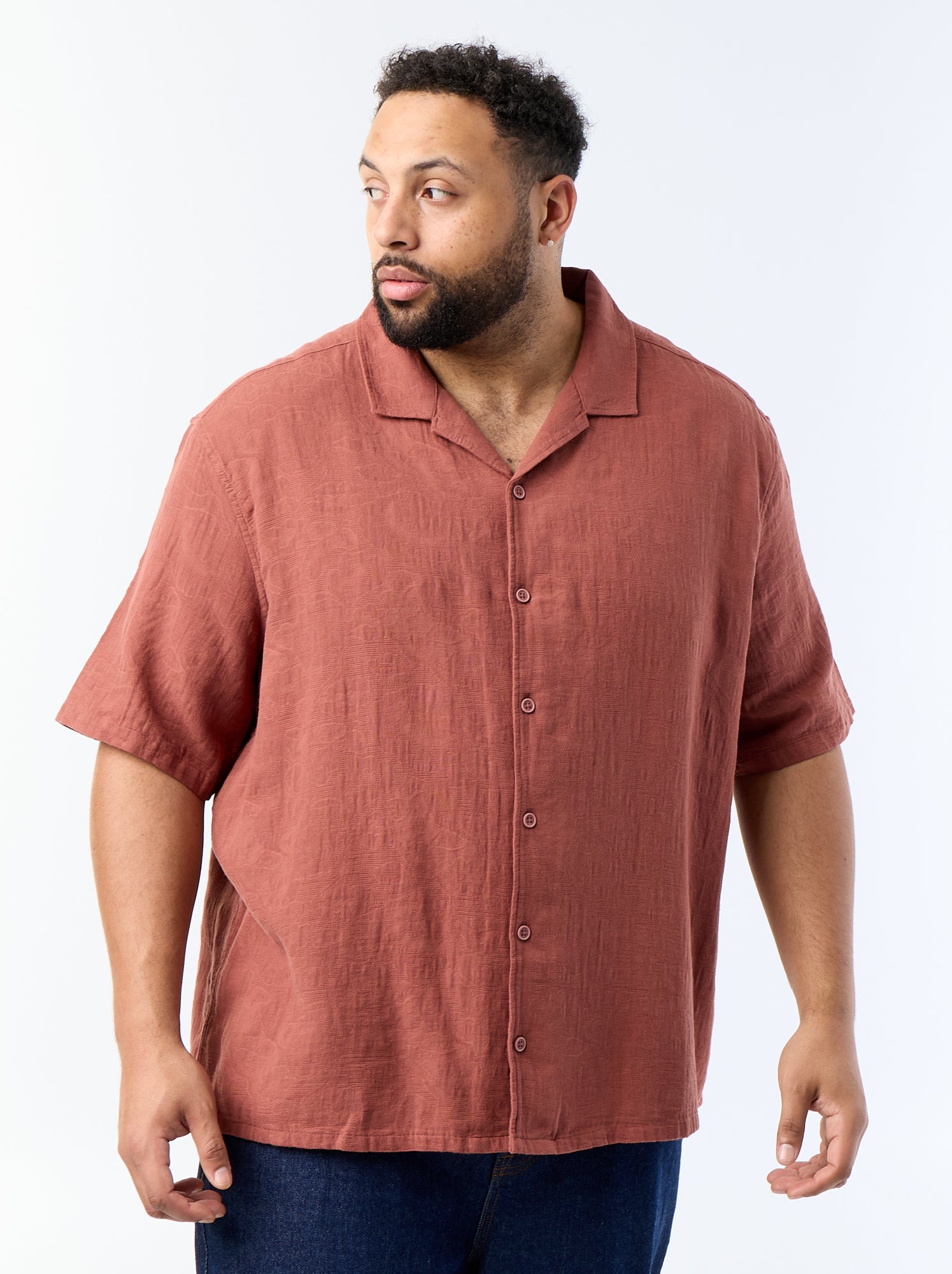 Chemise à manches courtes - Marron