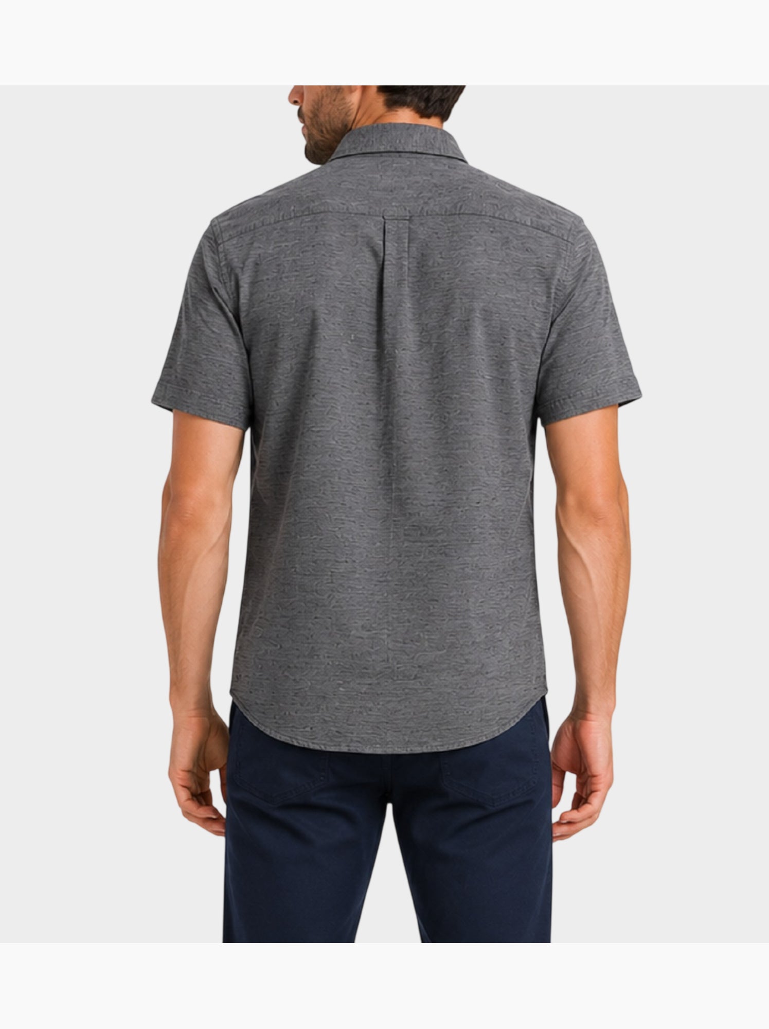 Chemise à manches courtes unie - gris anthracite