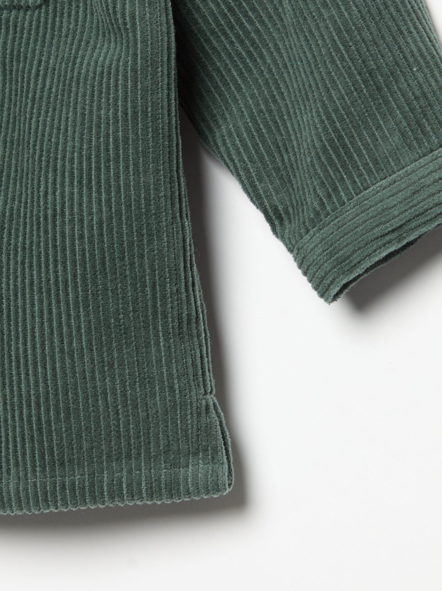 Chemise à manches longues en velours côtelé - Vert