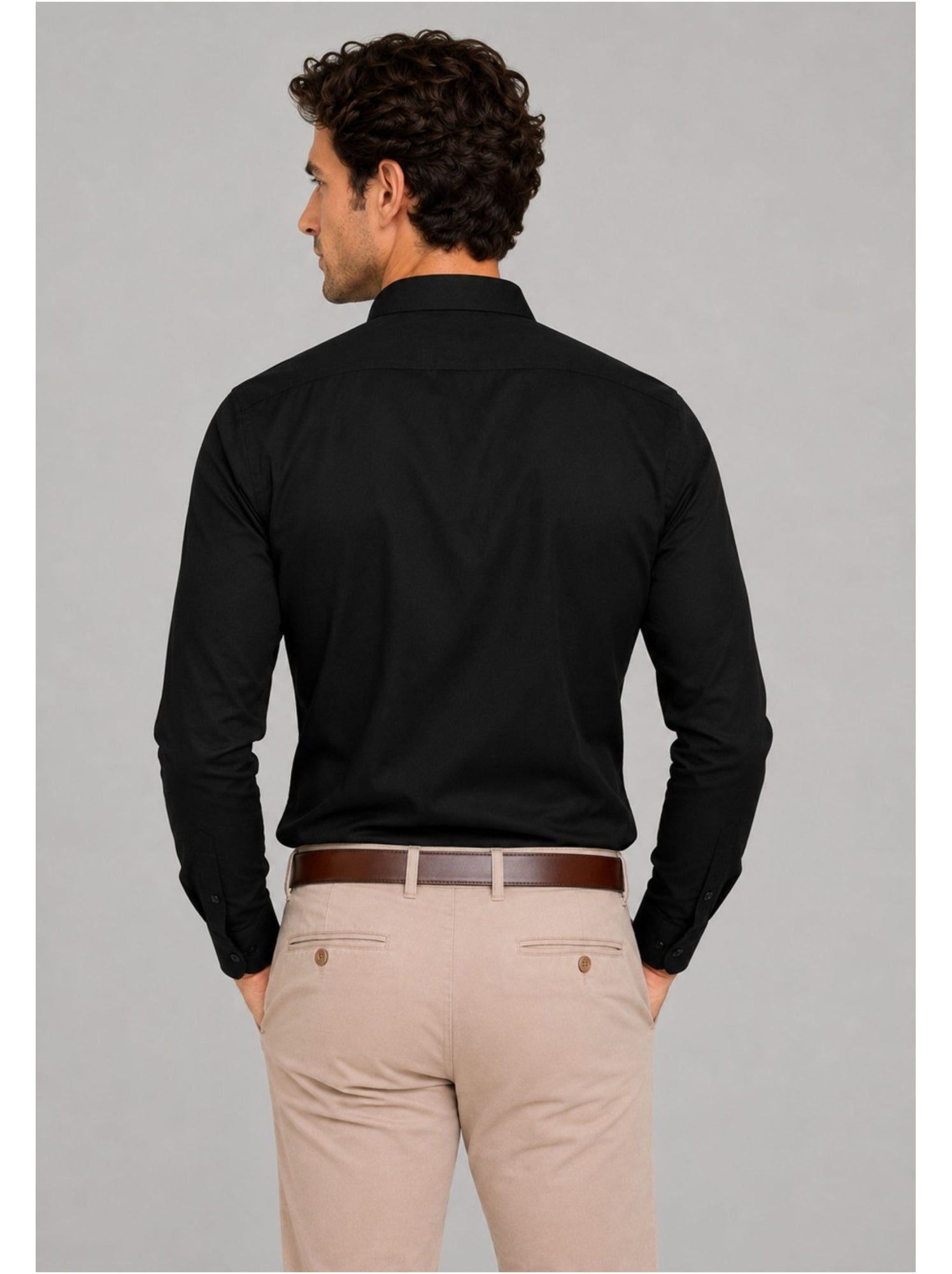 Chemise col mao kebello - Noir Noir