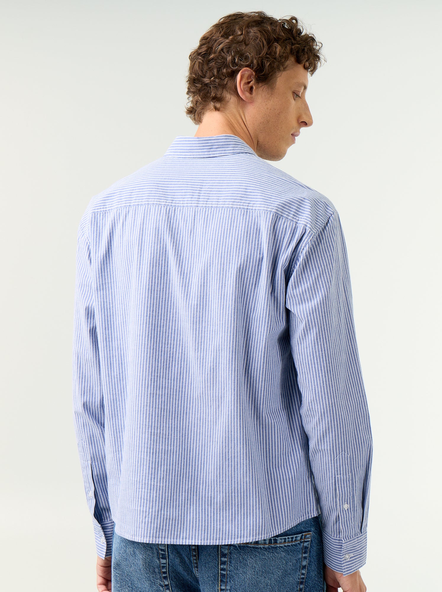 Chemise coupe confortable avec motif rayé - Bleu
