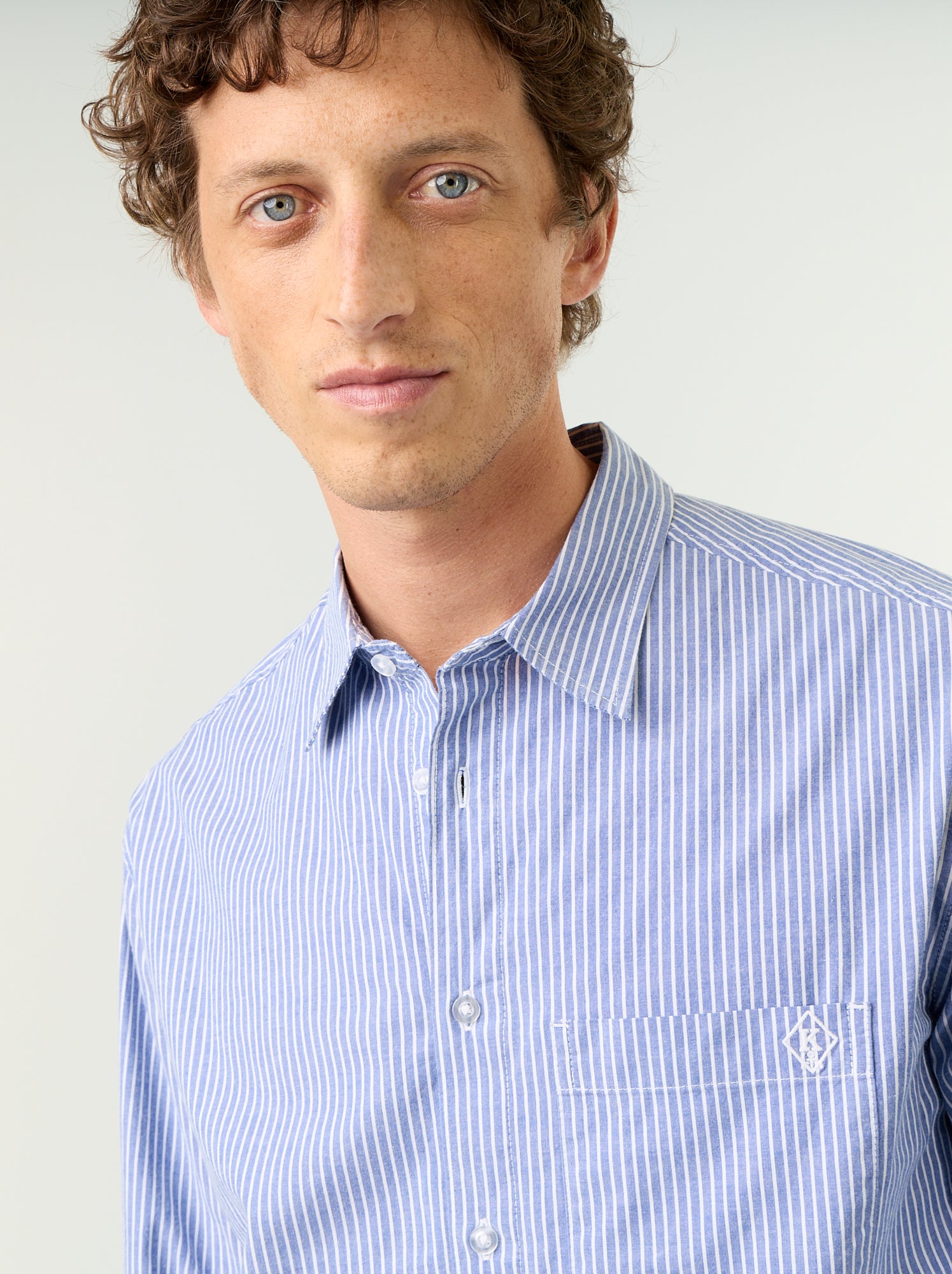 Chemise coupe confortable avec motif rayé - Bleu