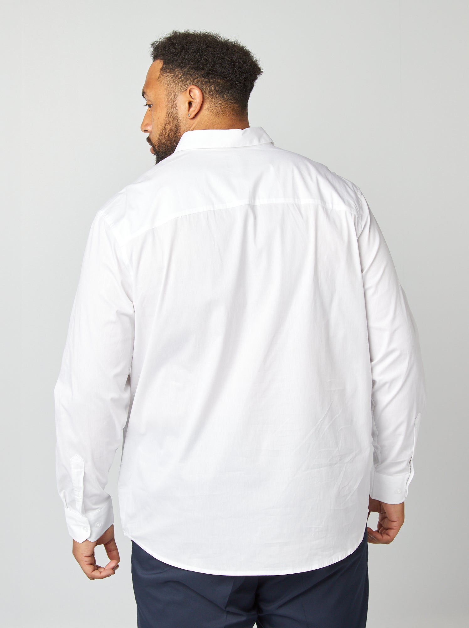 Chemise droite et stretch - Blanc