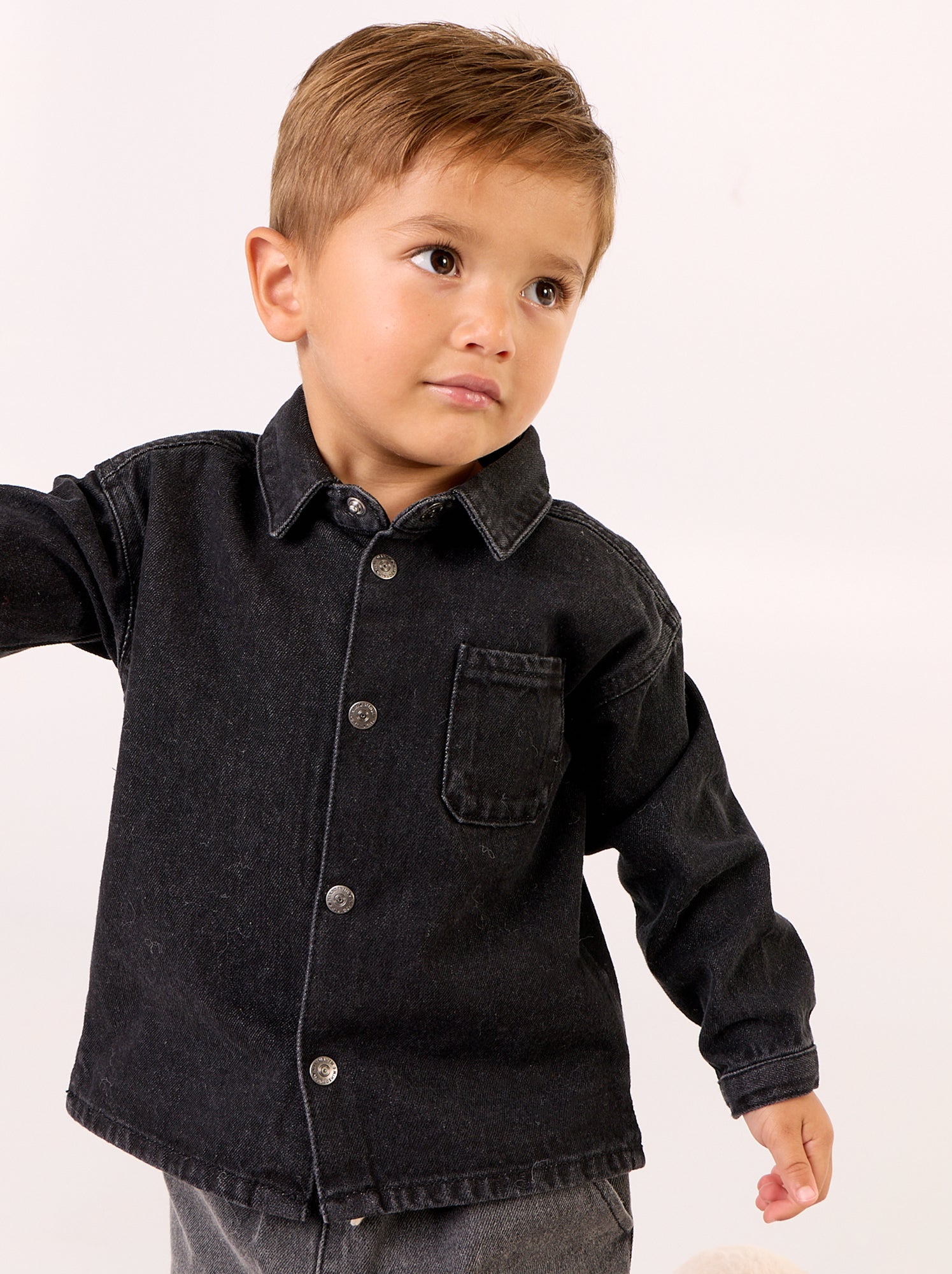 Chemise en denim - Gris