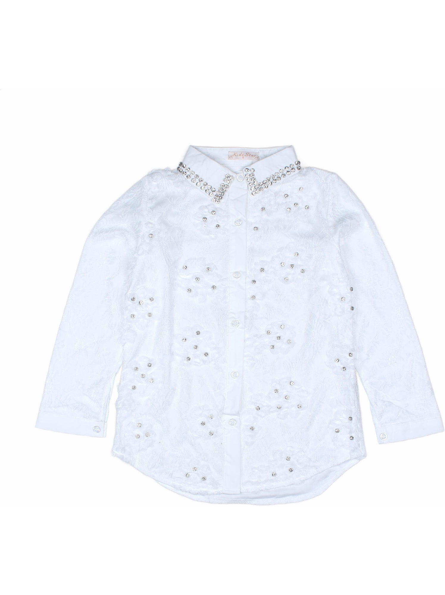 Chemise en dentelle - Kids Star - Blanc