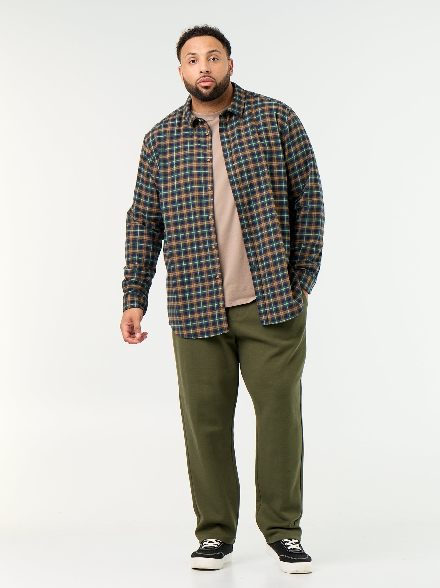 Chemise en flanelle à motif - Vert (GAX04_1)