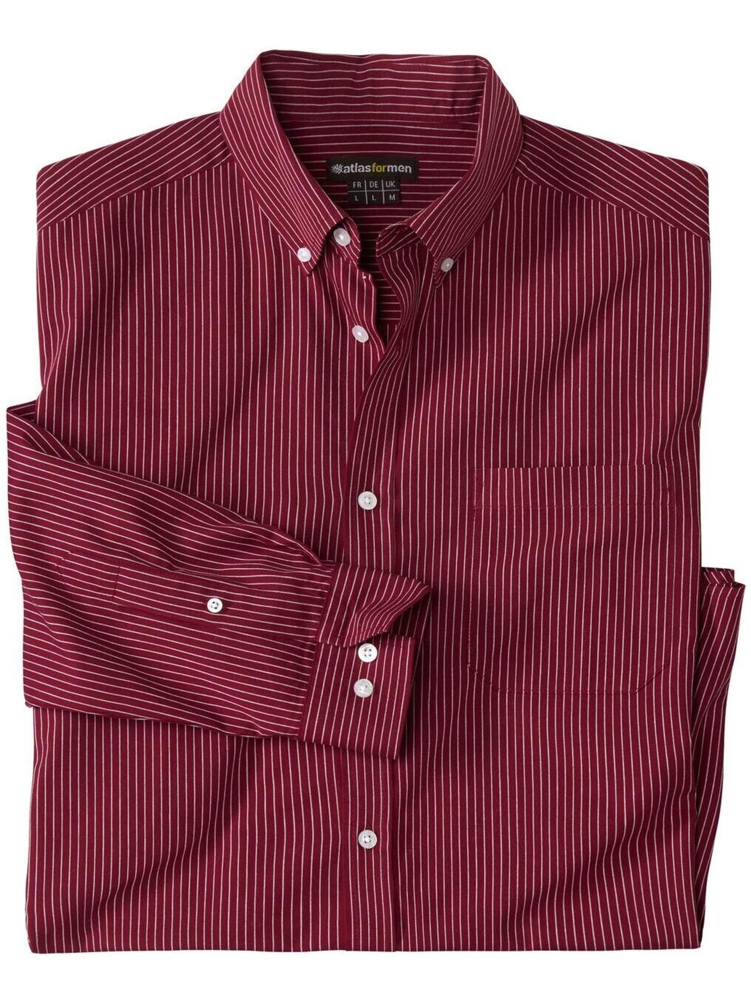 Chemise en popeline à micro-motifs   - atlas for men - Bordeaux