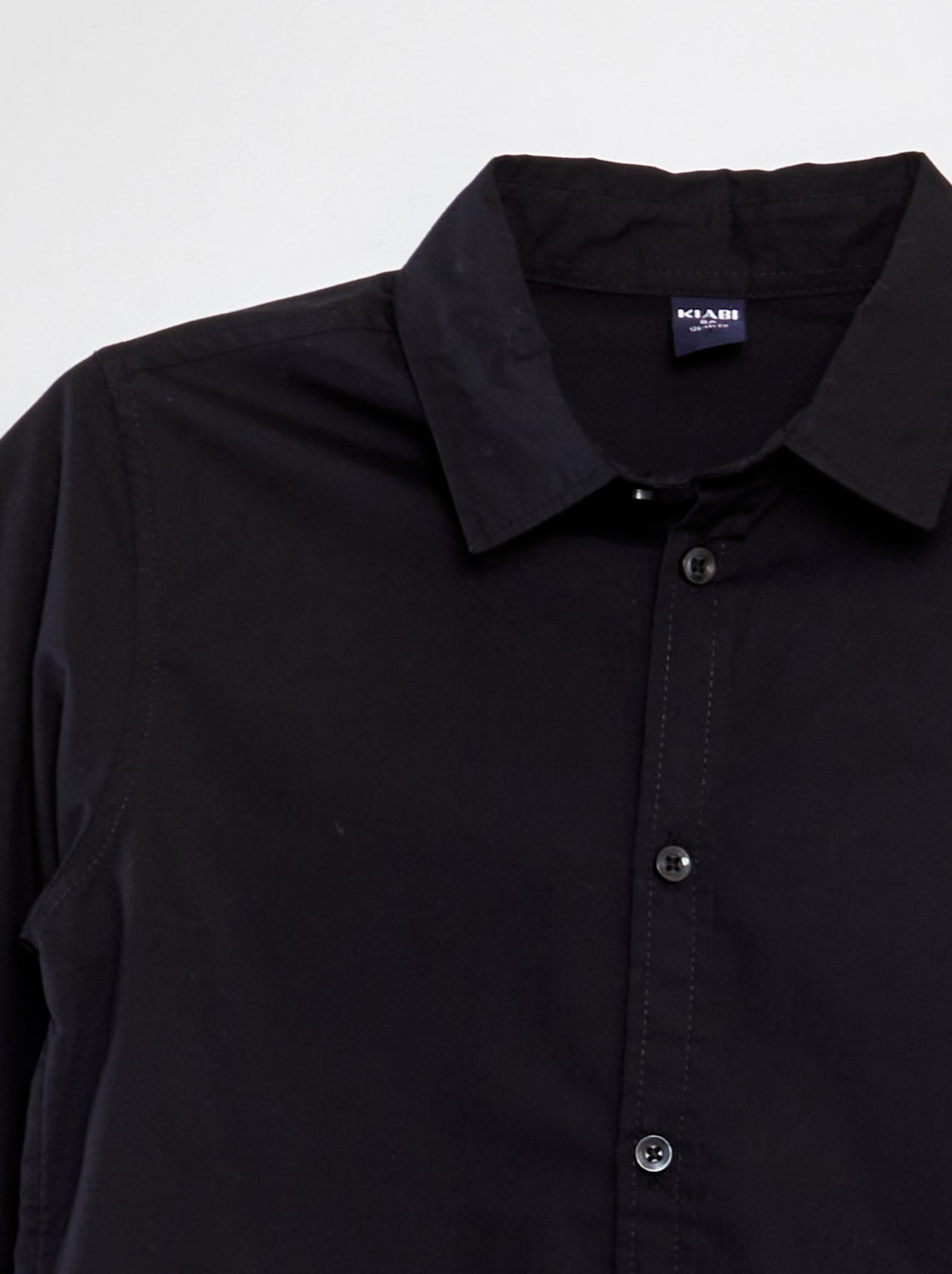 Chemise en popeline - noir