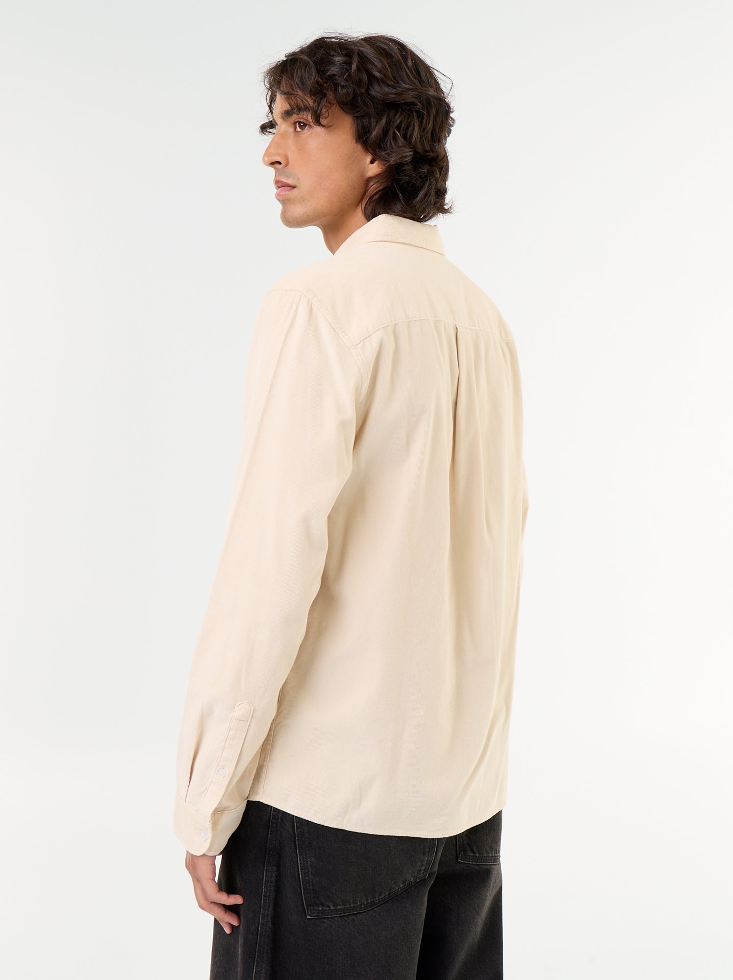 Chemise en velours côtelé - Beige