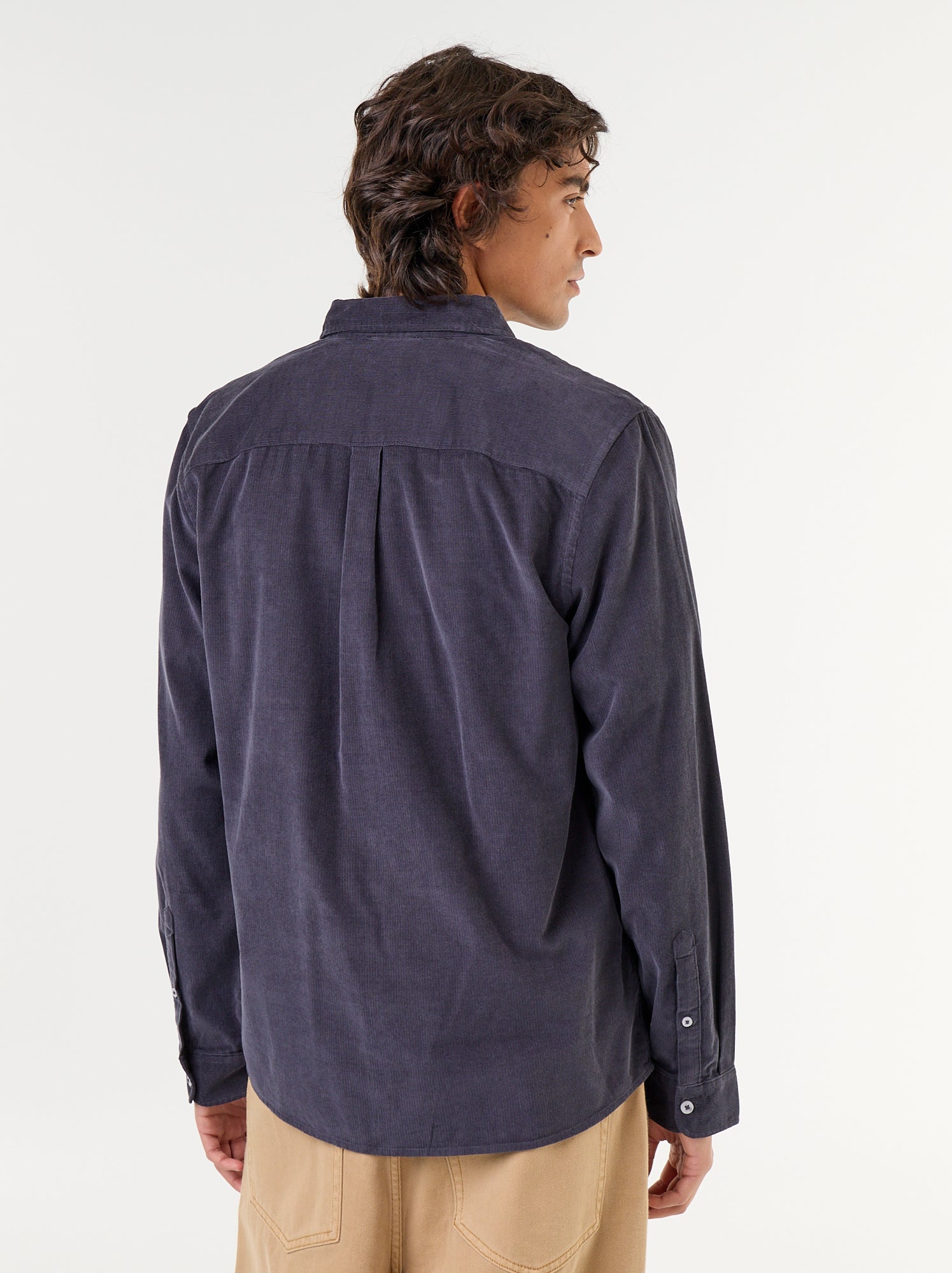 Chemise en velours côtelé - Bleu