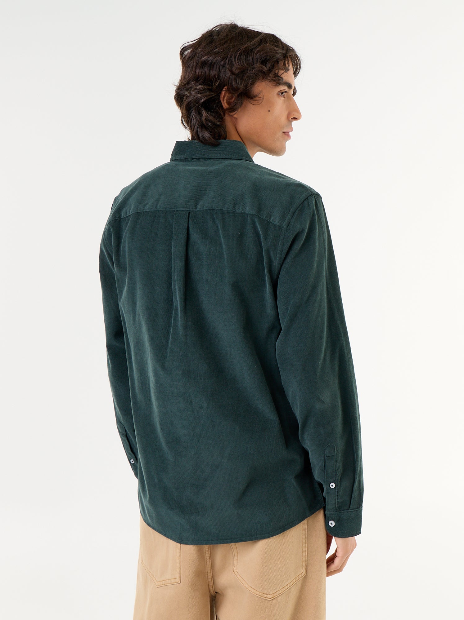 Chemise en velours côtelé - Vert