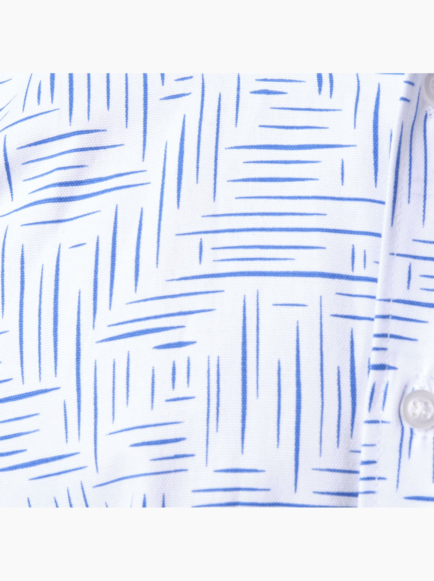 Chemise manches longues à motif - Bleu