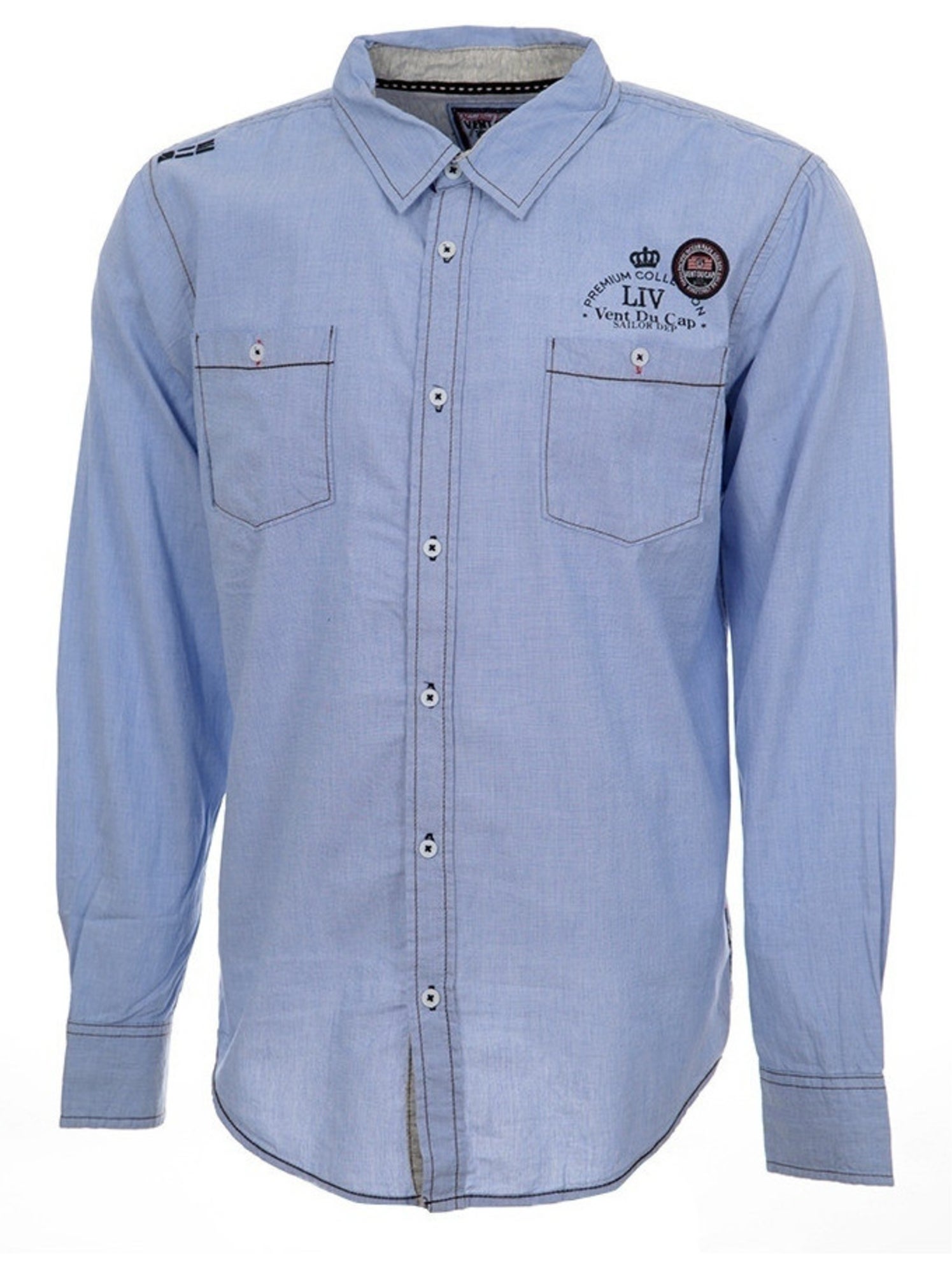 Chemise manches longues garçon ECLOUDS - VENT DU CAP - Bleu