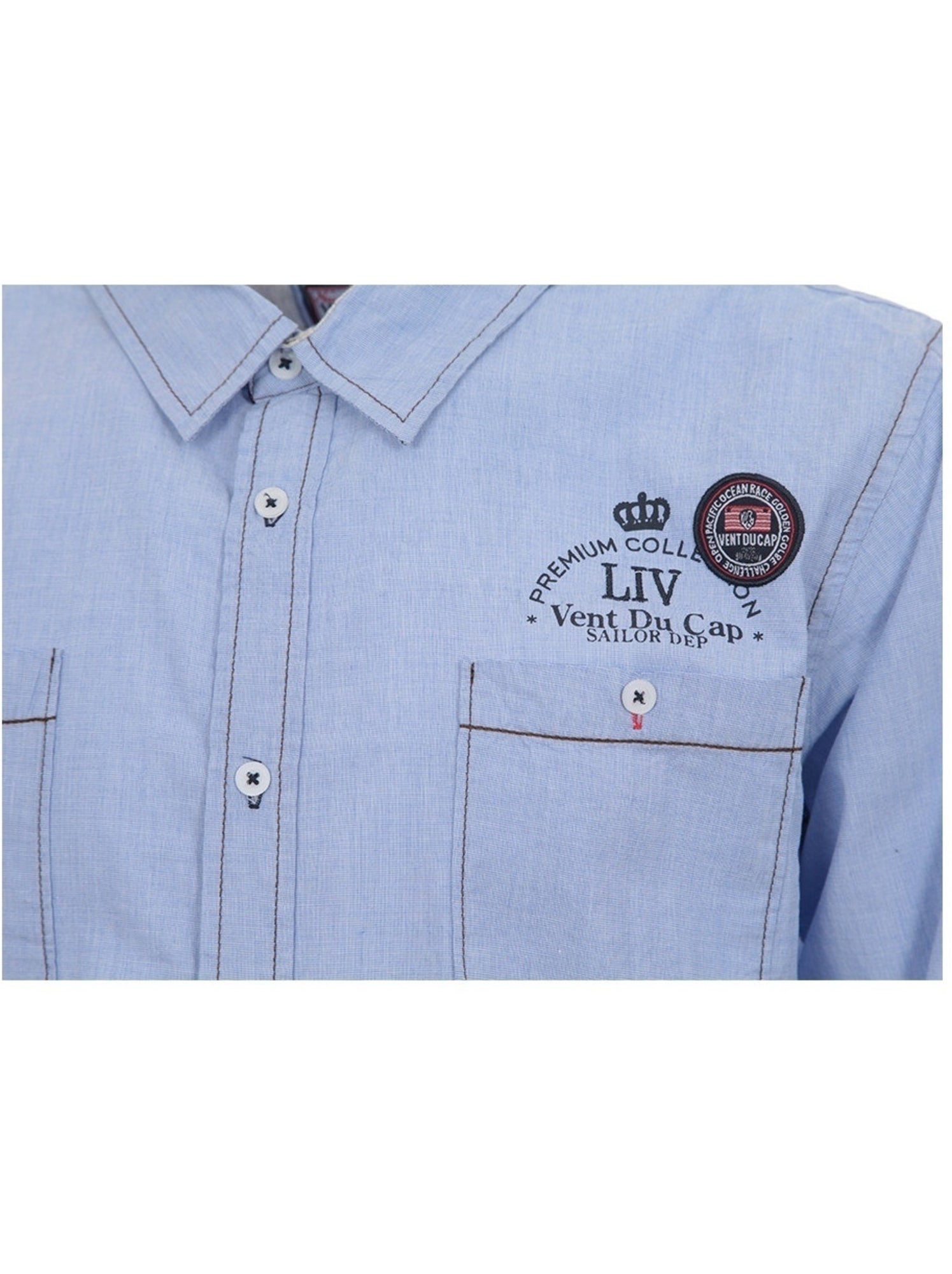 Chemise manches longues garçon ECLOUDS - VENT DU CAP - Bleu