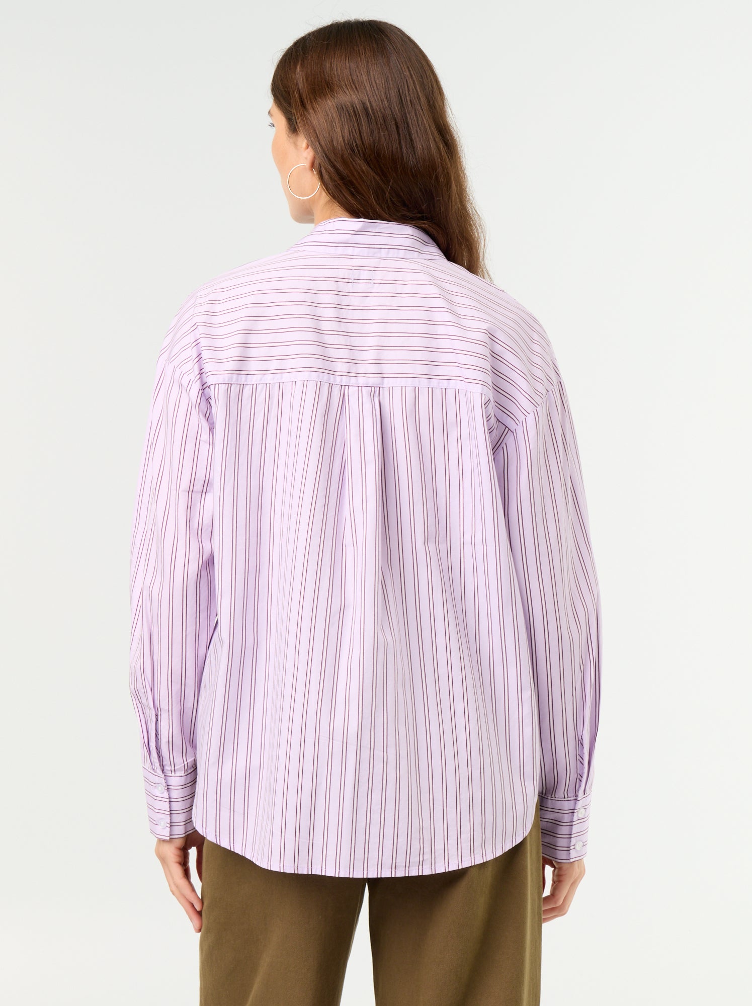 Chemise manches longues rayée - Violet (GBP01_11)