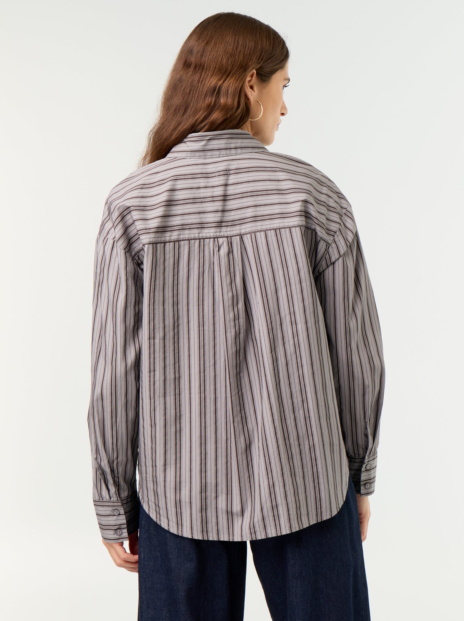 Chemise manches longues rayée - Violet (GBP01_5)