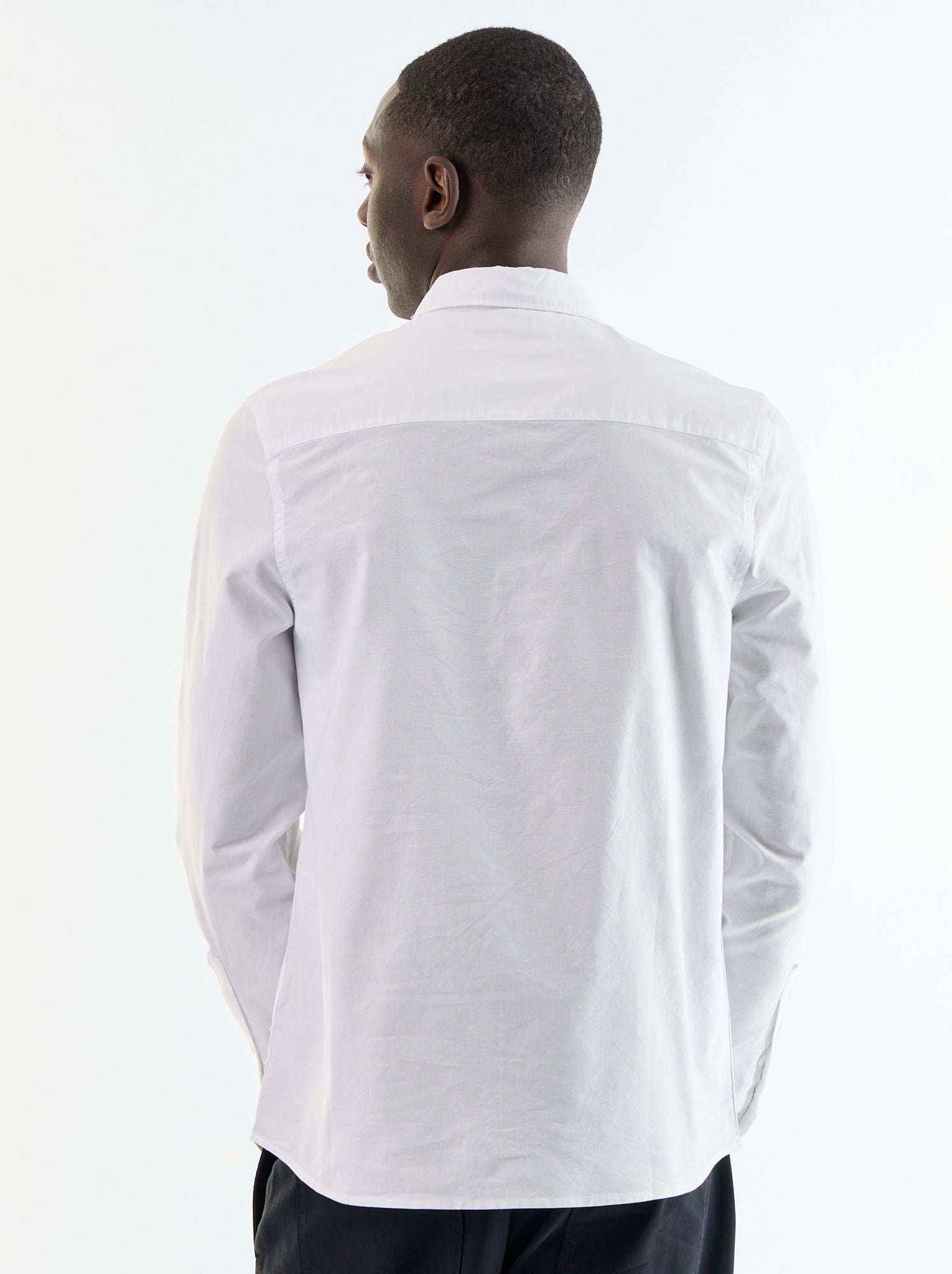 Chemise oxford à ouverture boutonnée - Blanc