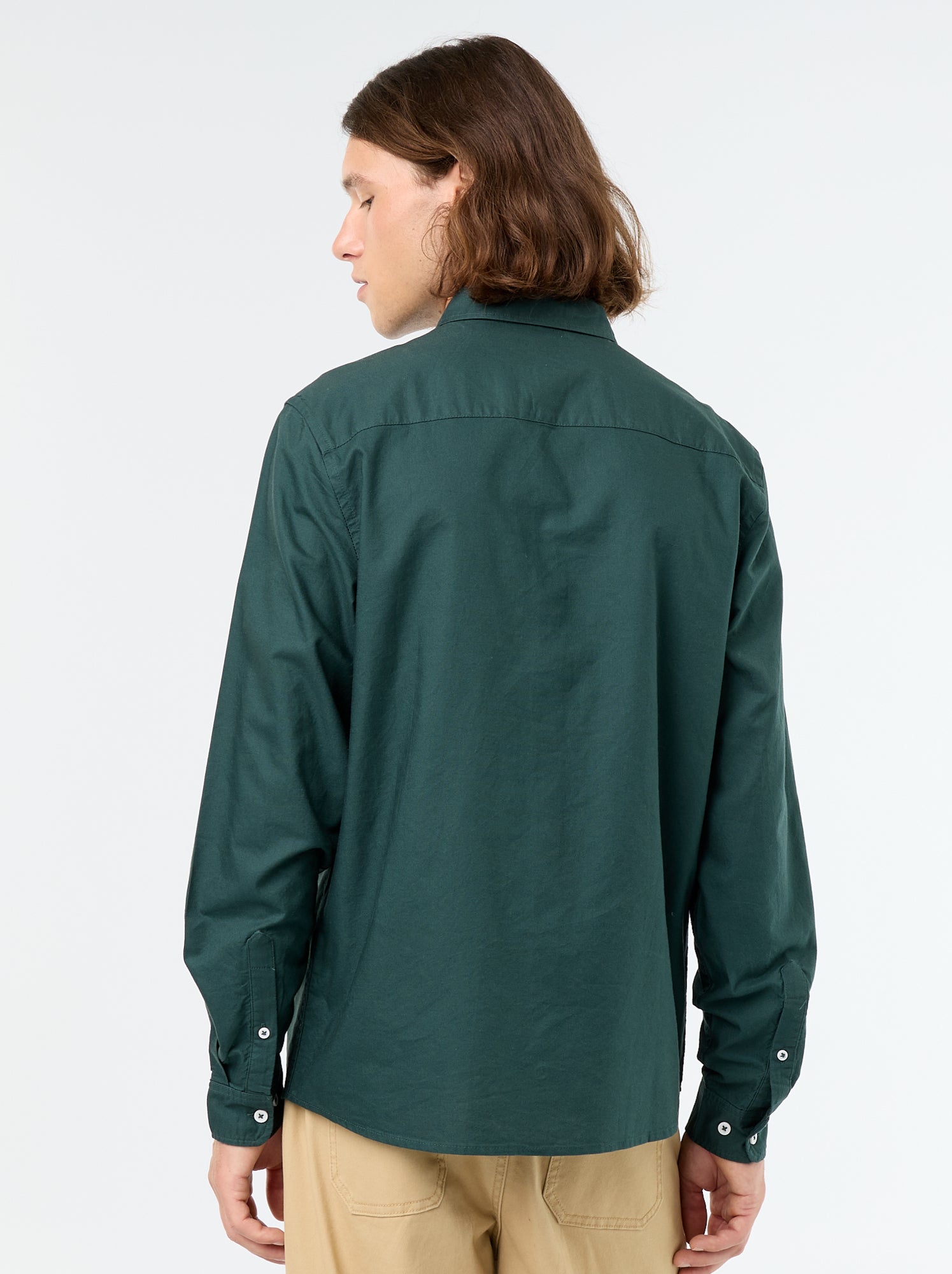 Chemise oxford à ouverture boutonnée - Vert (FVU55_2)