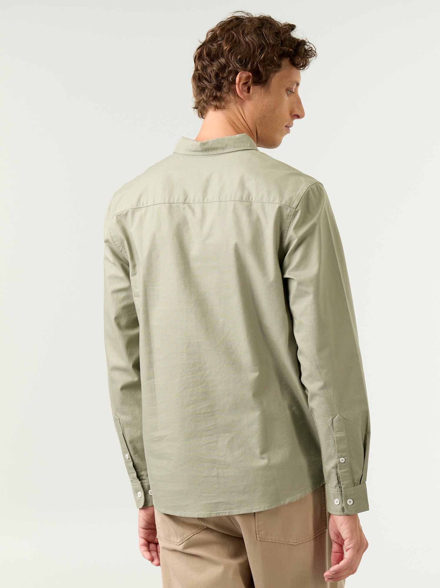 Chemise oxford à ouverture boutonnée - Vert (FVU55_8)