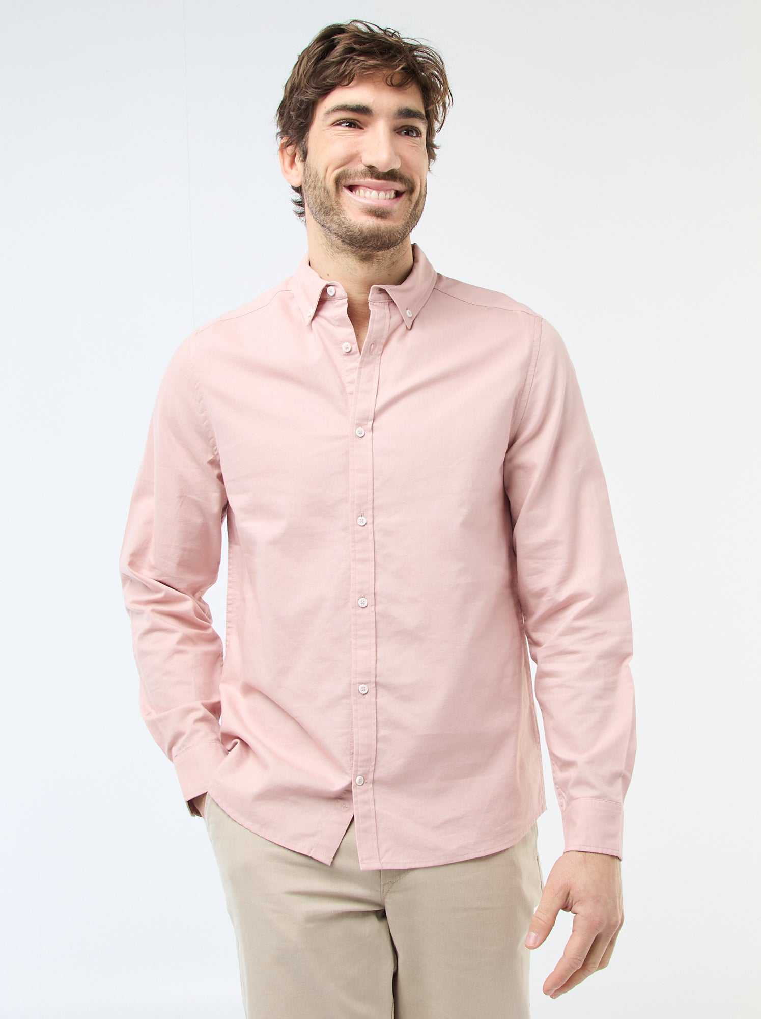 Chemise oxford regular fit - Rose