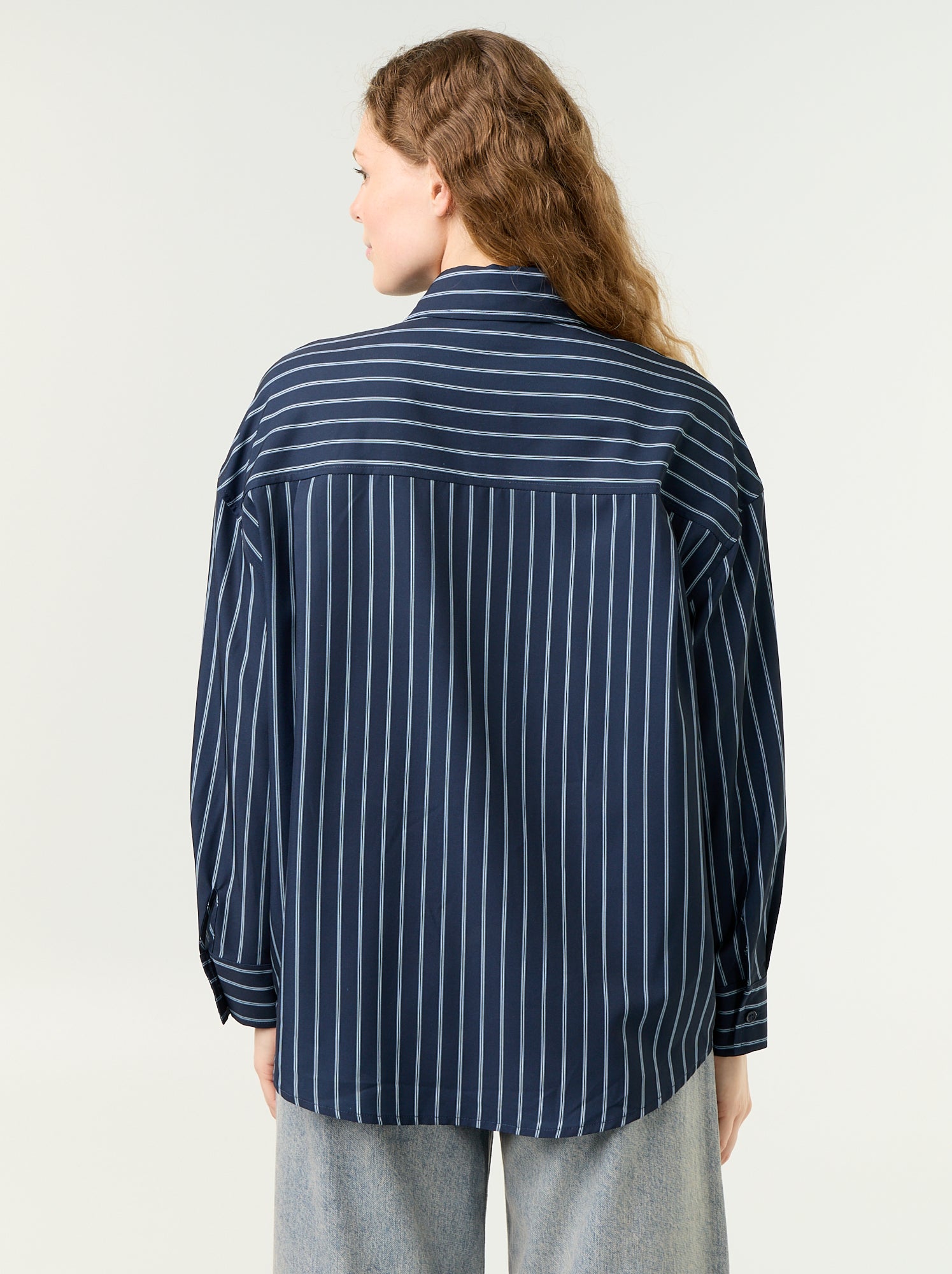 Chemise rayée avec poche poitrine + cravate assortie - 2 pièces - Bleu