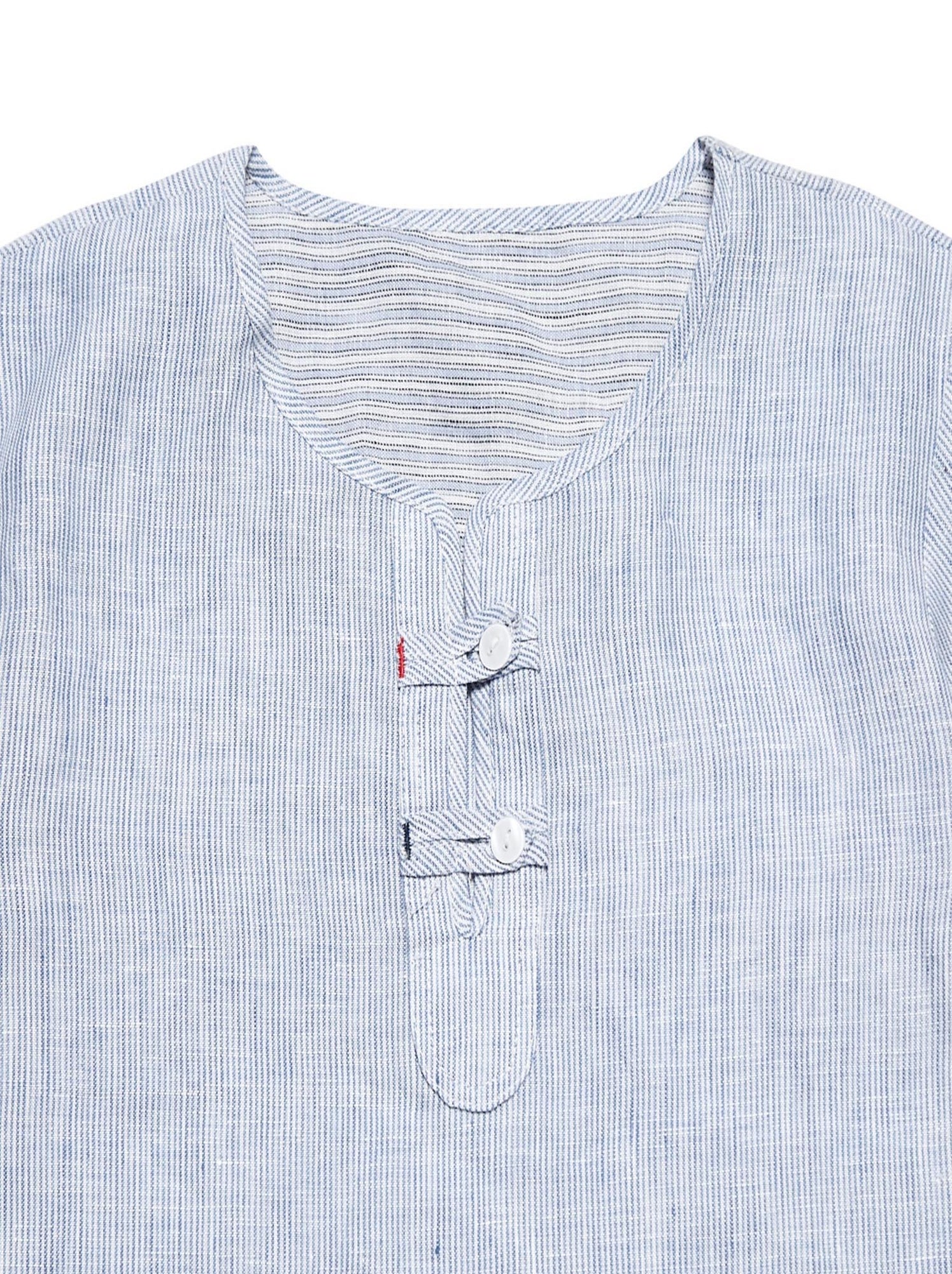 Chemise Rayée   - Cérémonie   ROBINSON - La Faute à Voltaire - Bleu