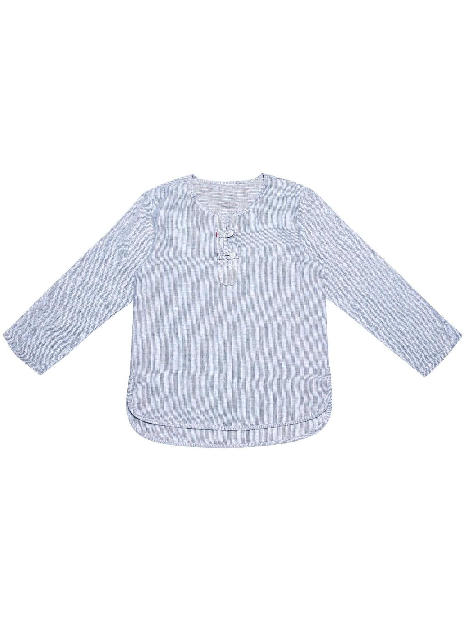 Chemise Rayée   - Cérémonie   ROBINSON - La Faute à Voltaire - Bleu