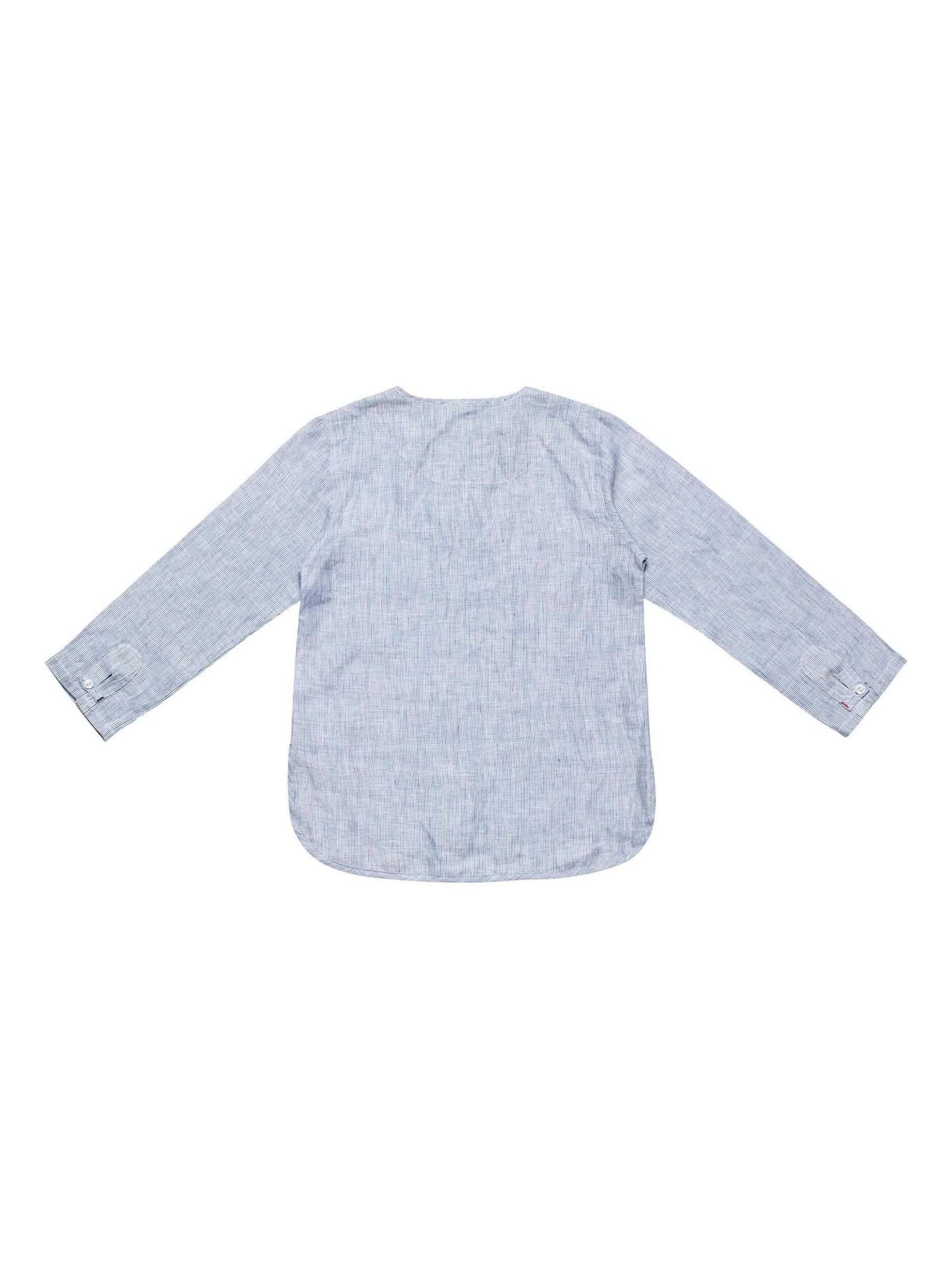 Chemise Rayée   - Cérémonie   ROBINSON - La Faute à Voltaire - Bleu