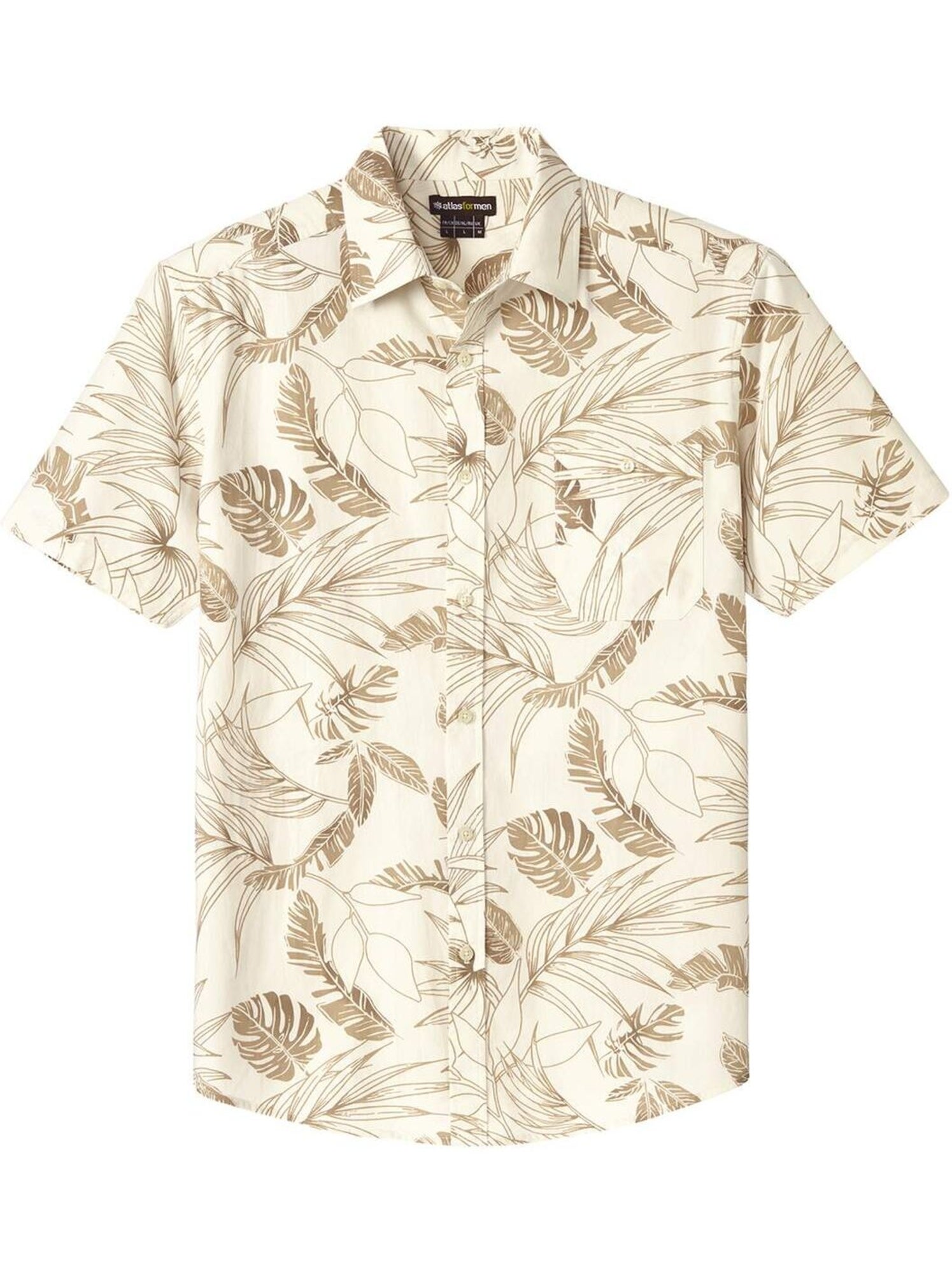 Chemisette popeline hawaïenne  - atlas for men - Beige