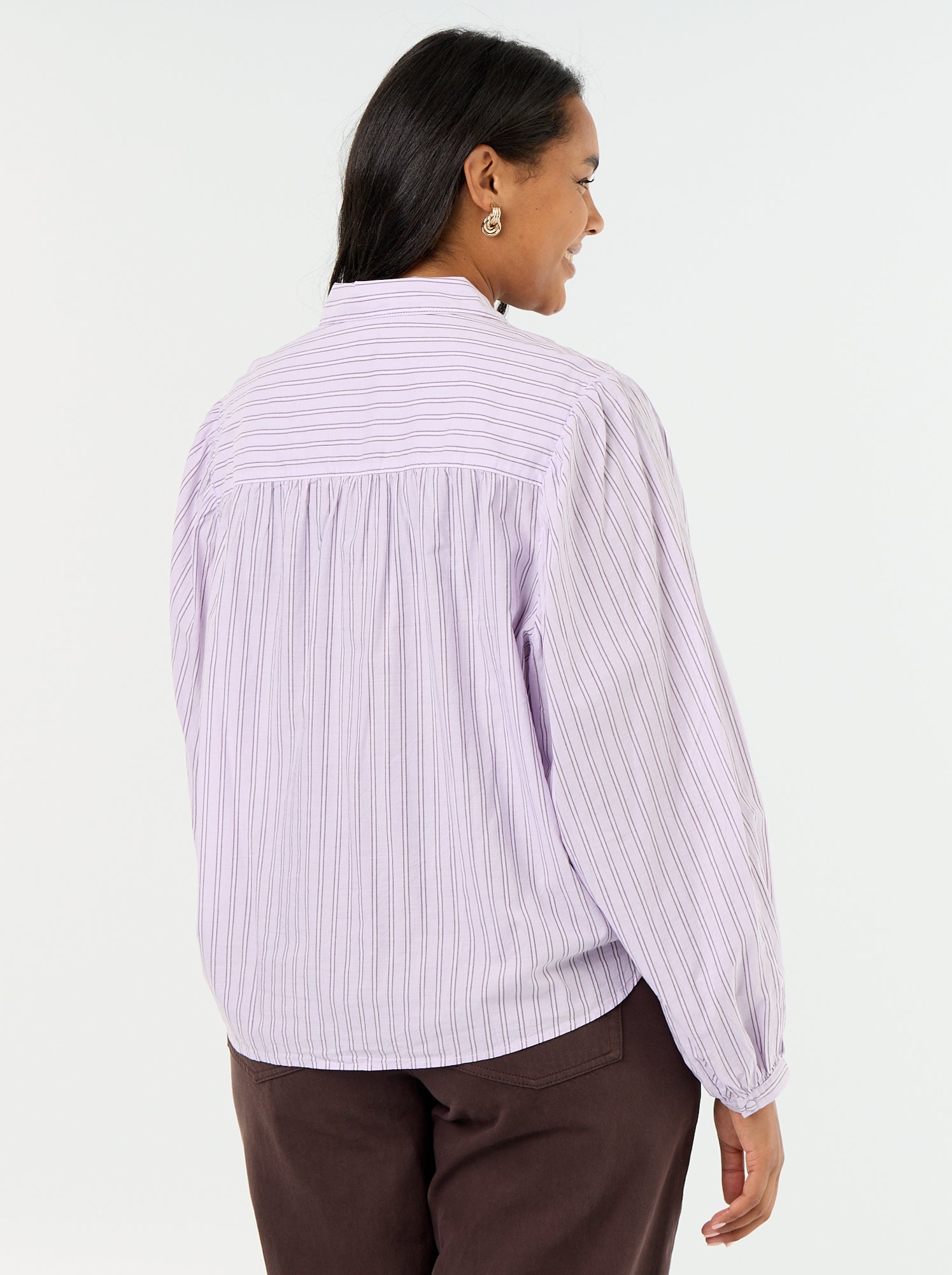 Chemisier à manches ballon - Violet (GBP17_3)
