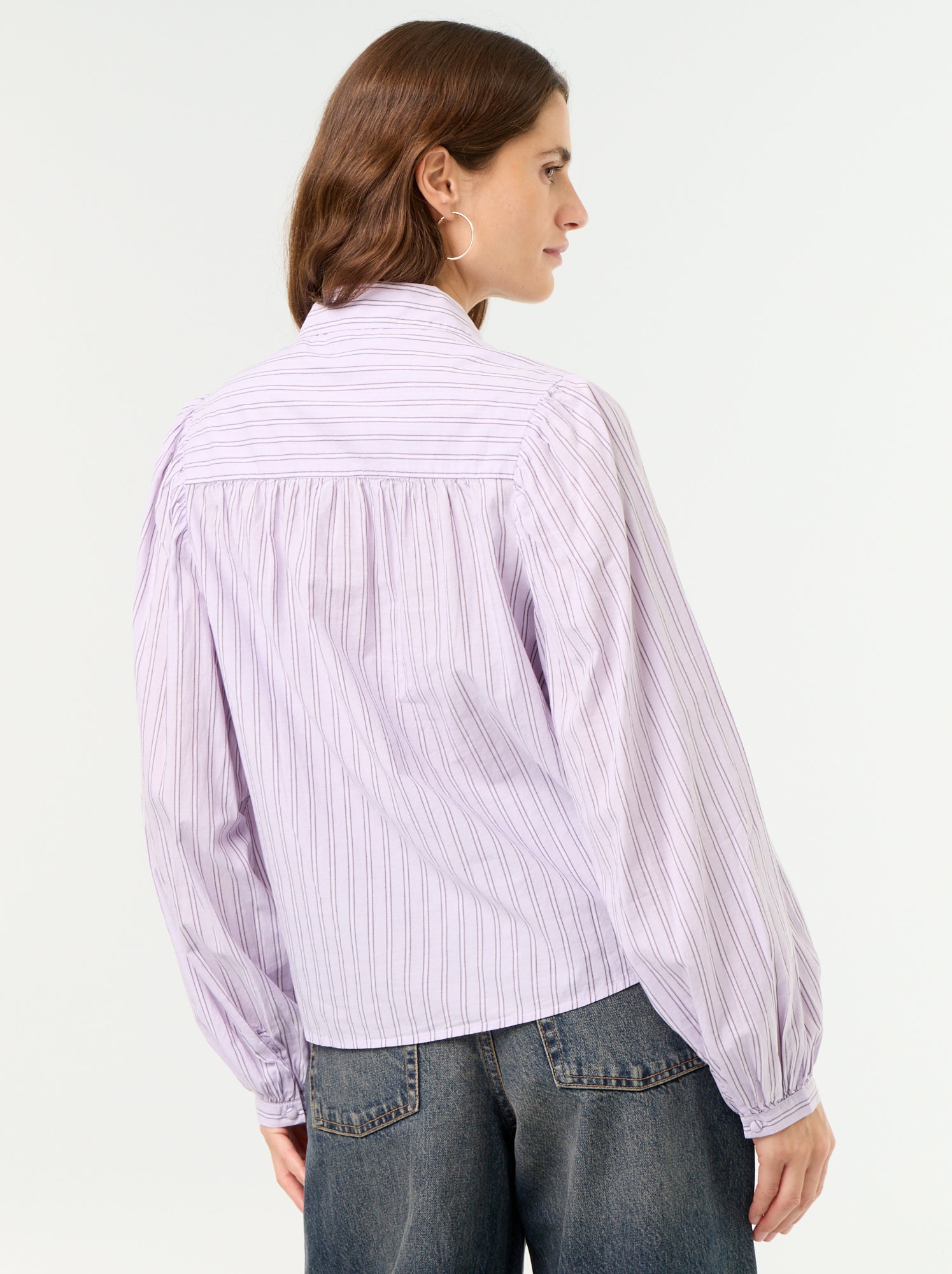Chemisier avec col boutonné - Violet (GBP09_3)
